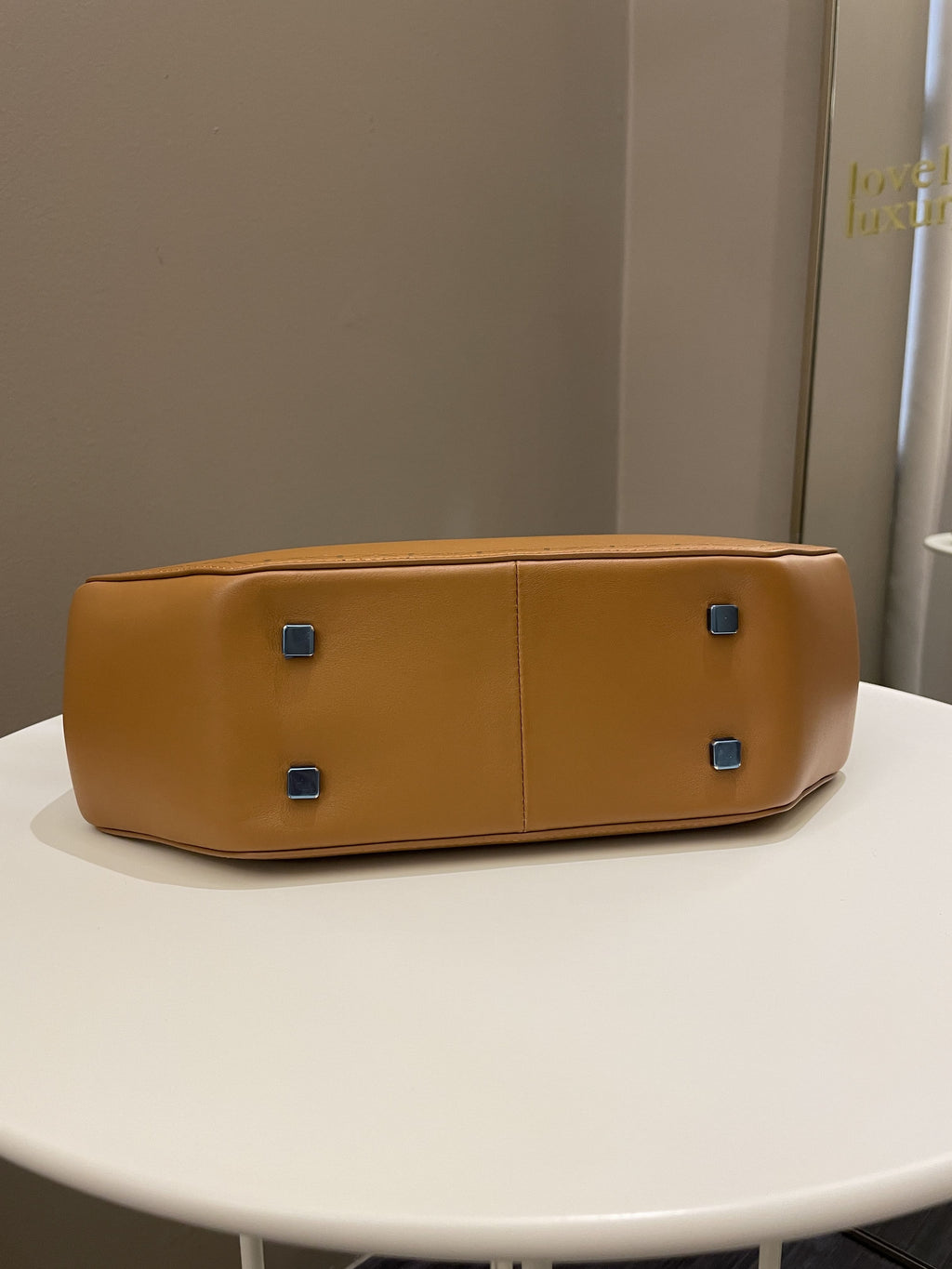 Cartier Guirlande De Top Handle Bag Camel Calfskin