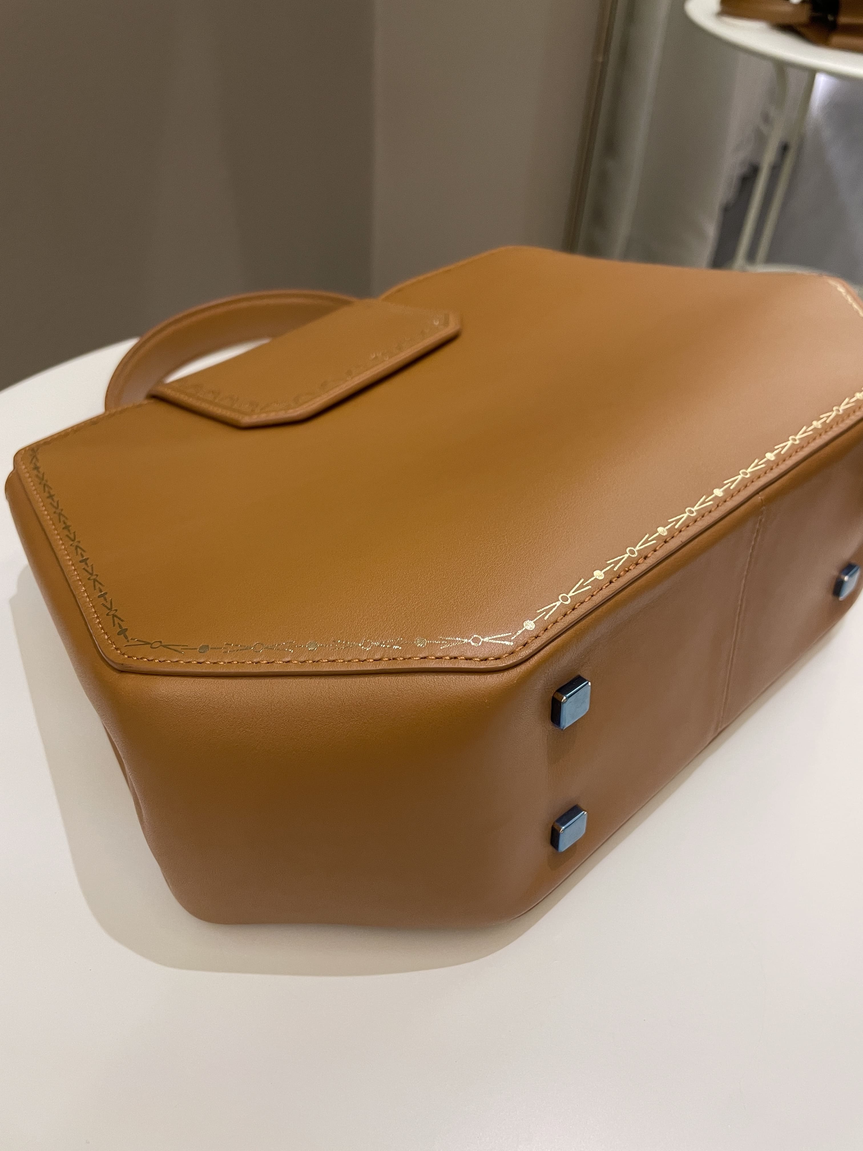 Cartier Guirlande De Top Handle Bag Camel Calfskin
