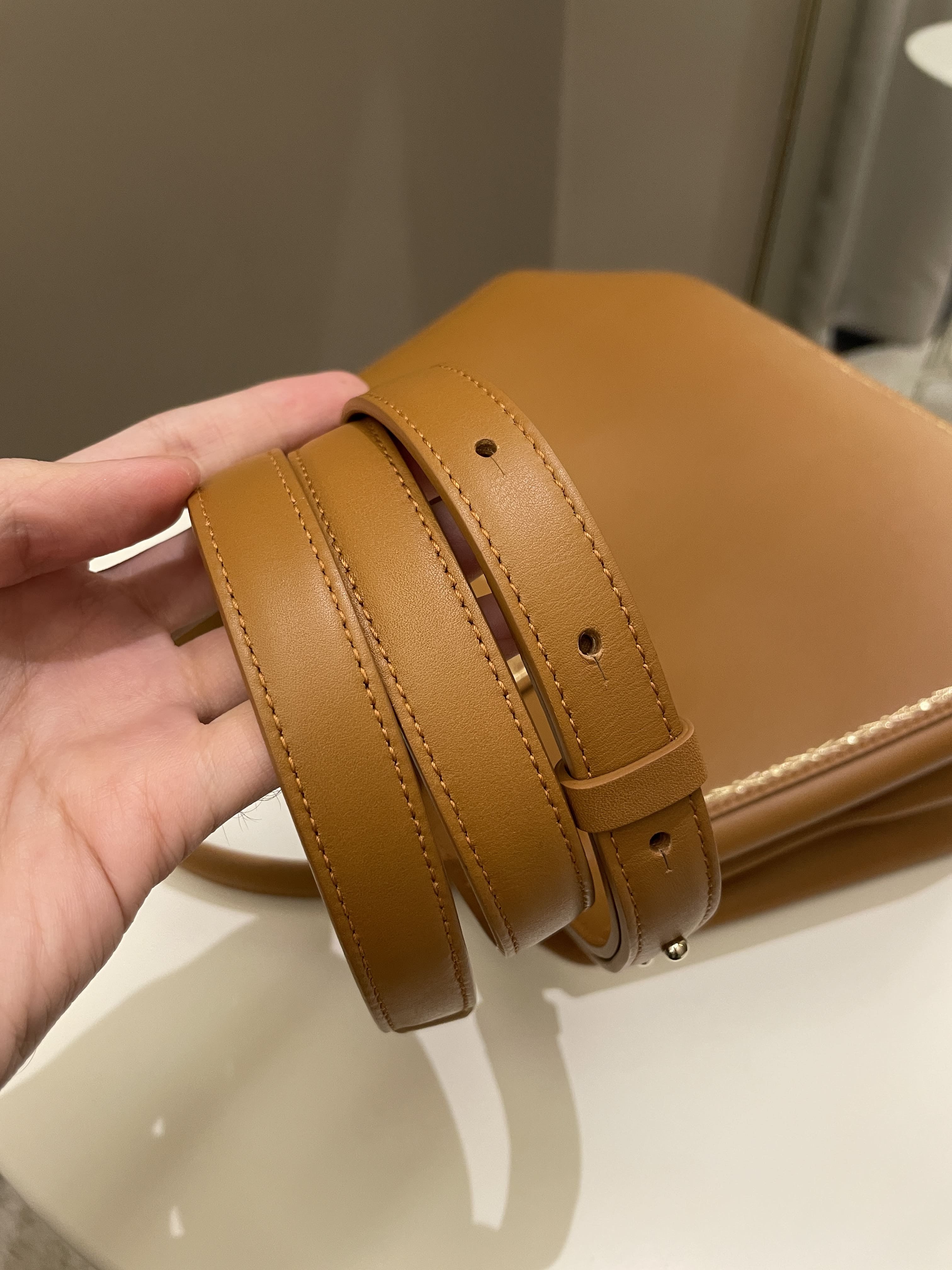 Cartier Guirlande De Top Handle Bag Camel Calfskin