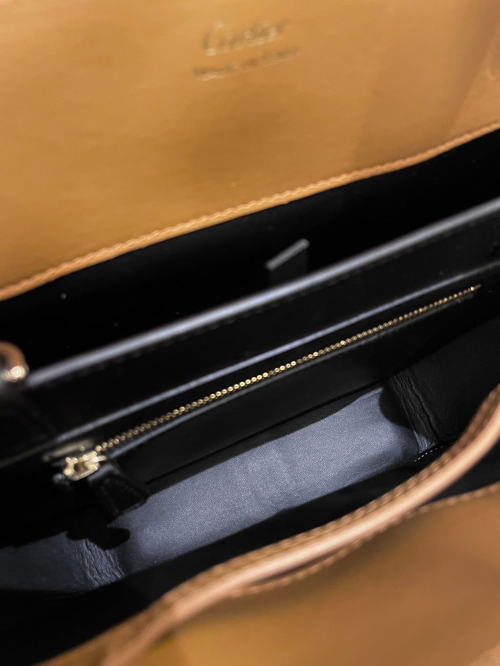 Cartier Guirlande De Top Handle Bag Camel Calfskin
