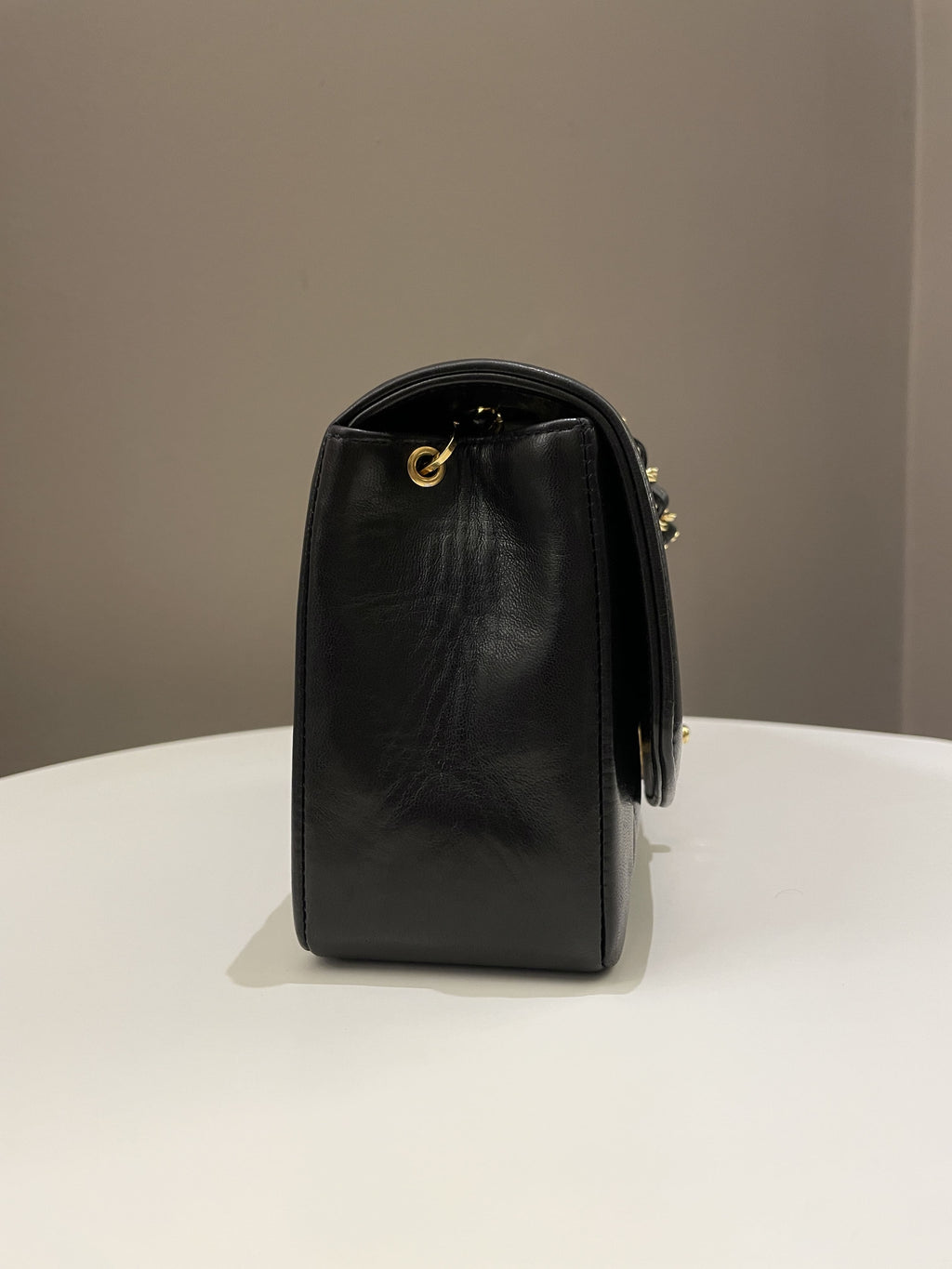 Chanel Vintage Quilted Diana Flap Bag Black Lambskin