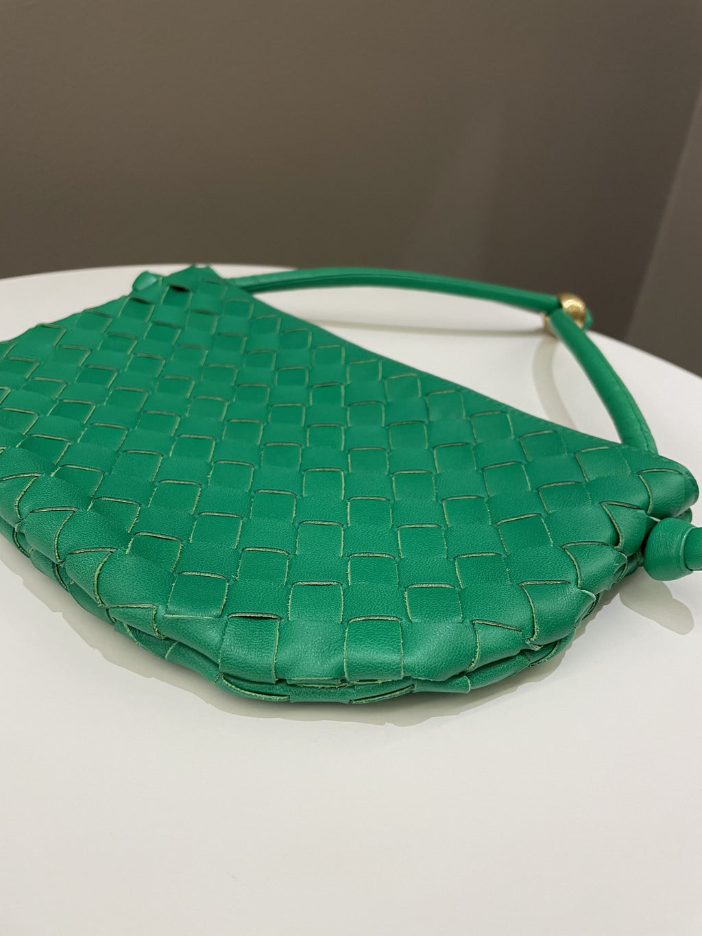 Bottega Small Turn Pouch Parakeet Lambskin