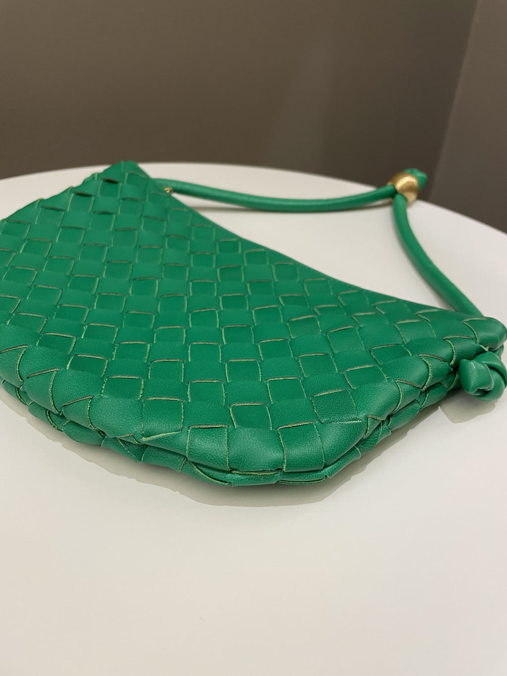 Bottega Small Turn Pouch Parakeet Lambskin