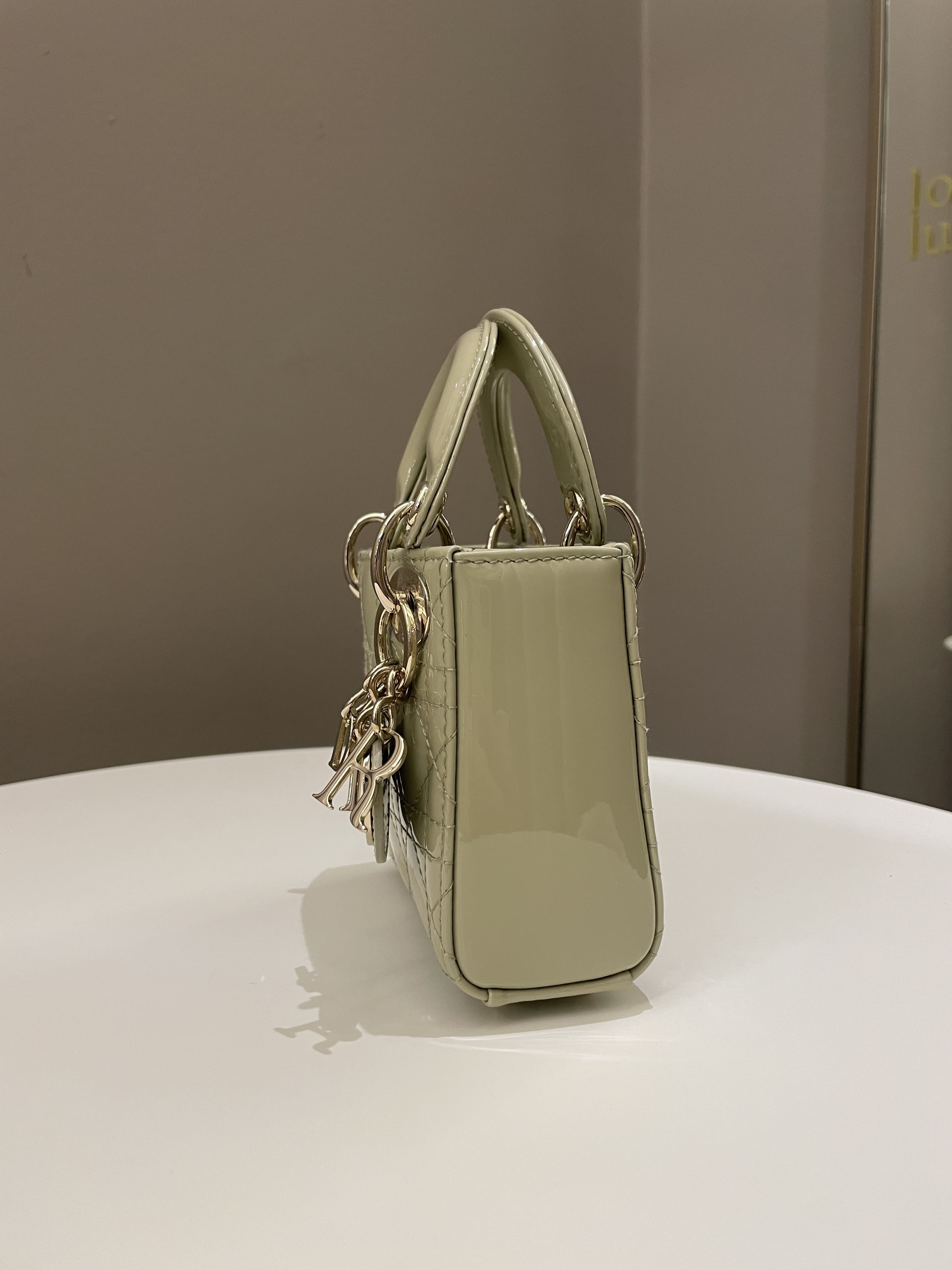 Dior Lady Dior Micro Ethereal Sage Patent