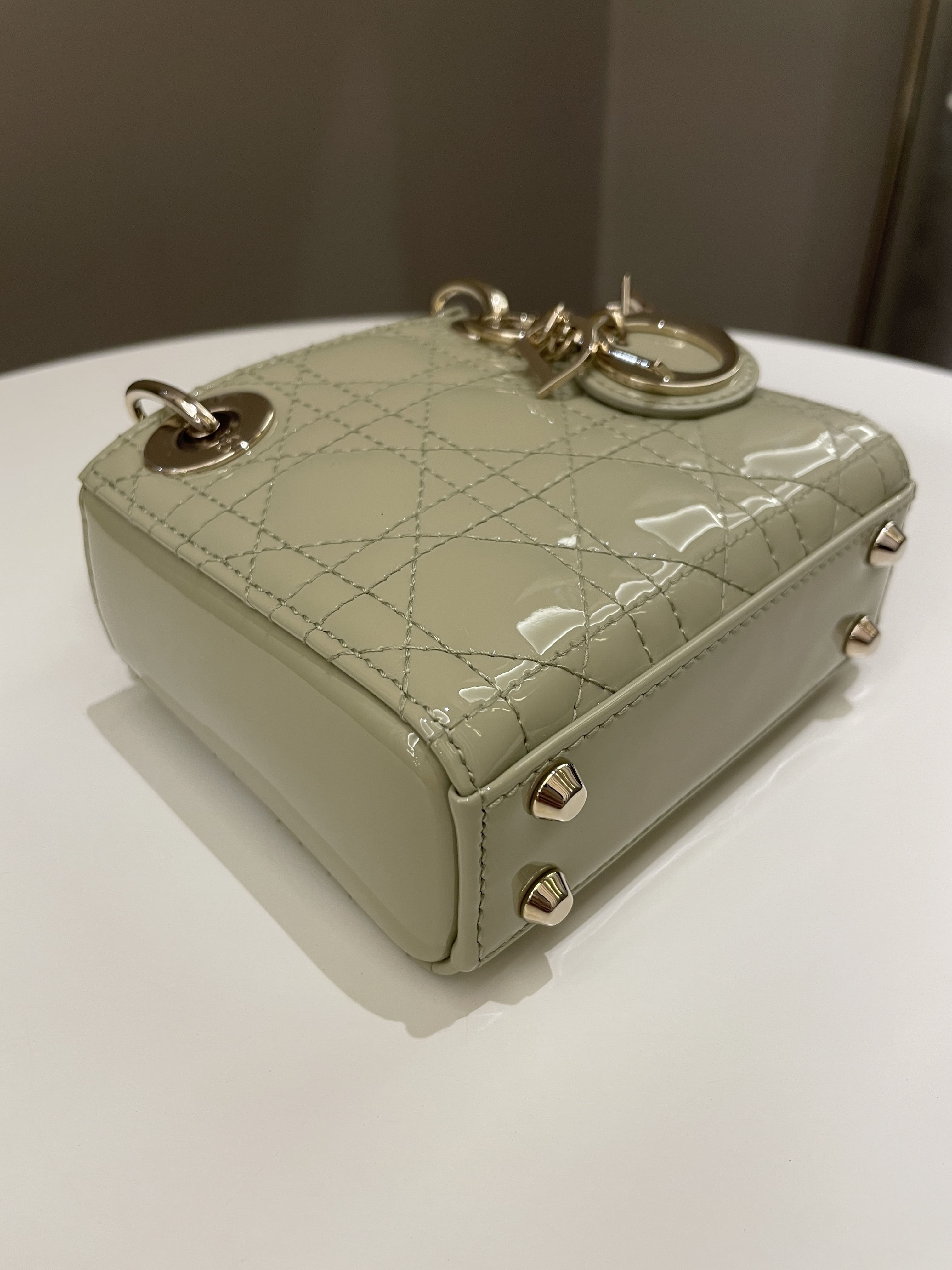 Dior Lady Dior Micro Ethereal Sage Patent