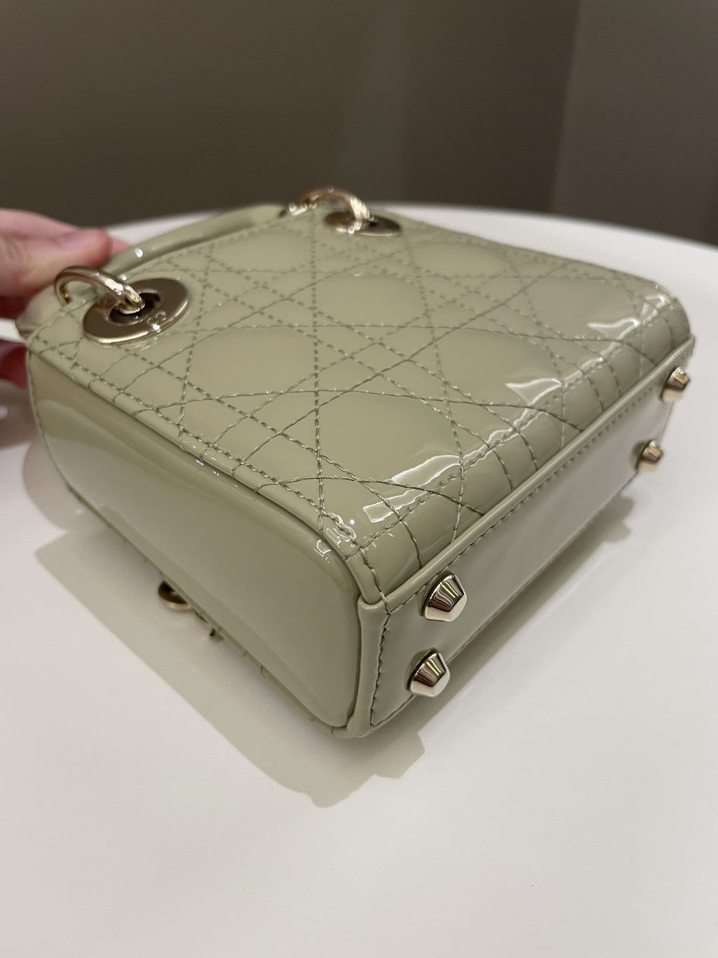 Dior Lady Dior Micro Ethereal Sage Patent