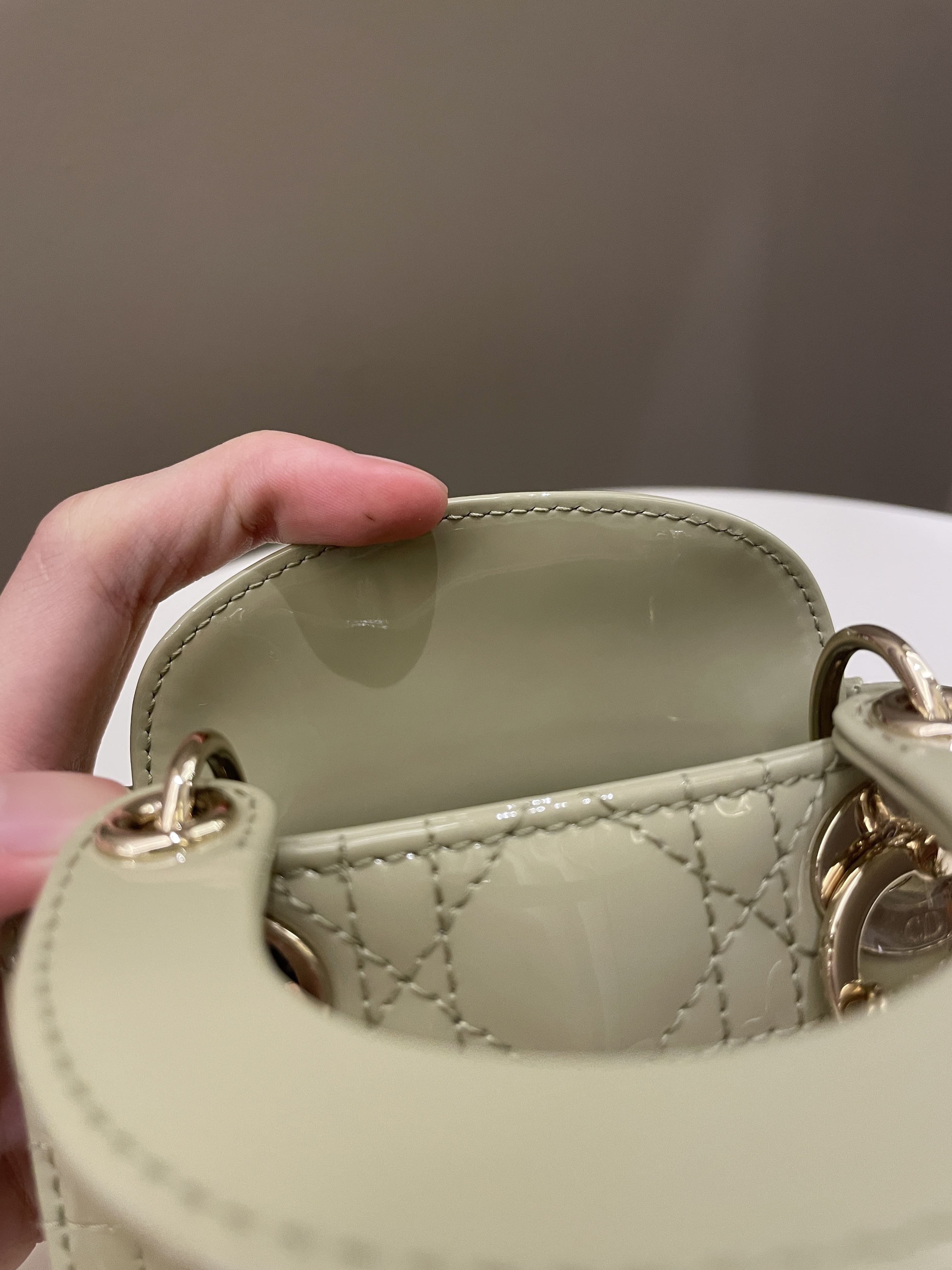 Dior Lady Dior Micro Ethereal Sage Patent
