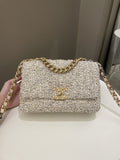 Chanel 19 Flap Bag Cream Tweed