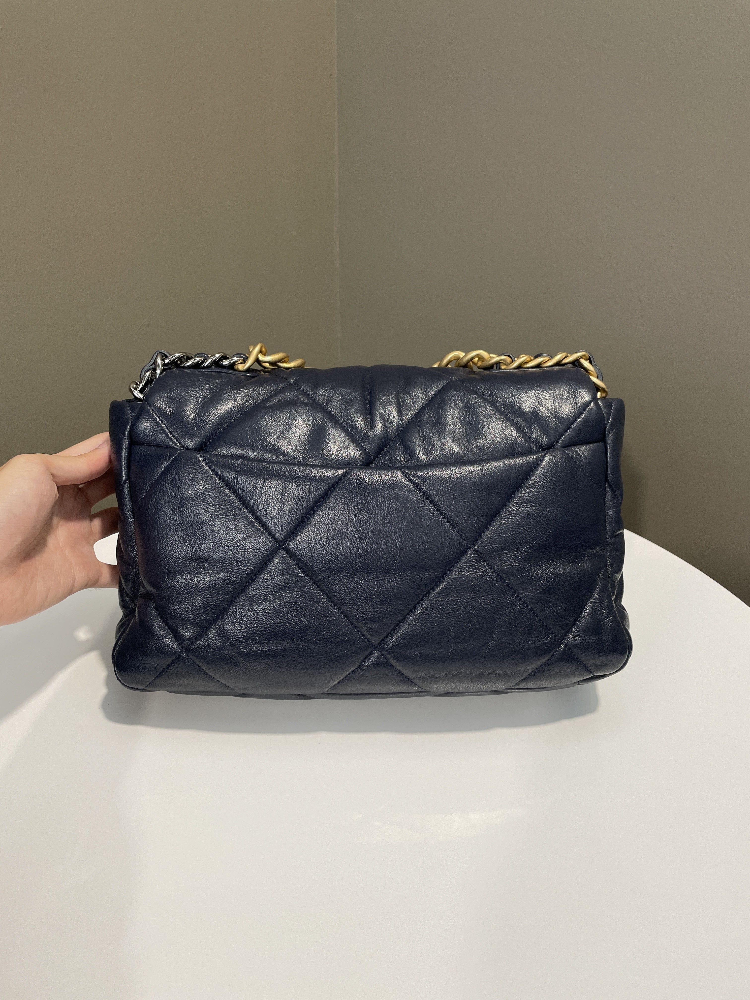 Chanel 19 Flap Bag Navy Lambskin