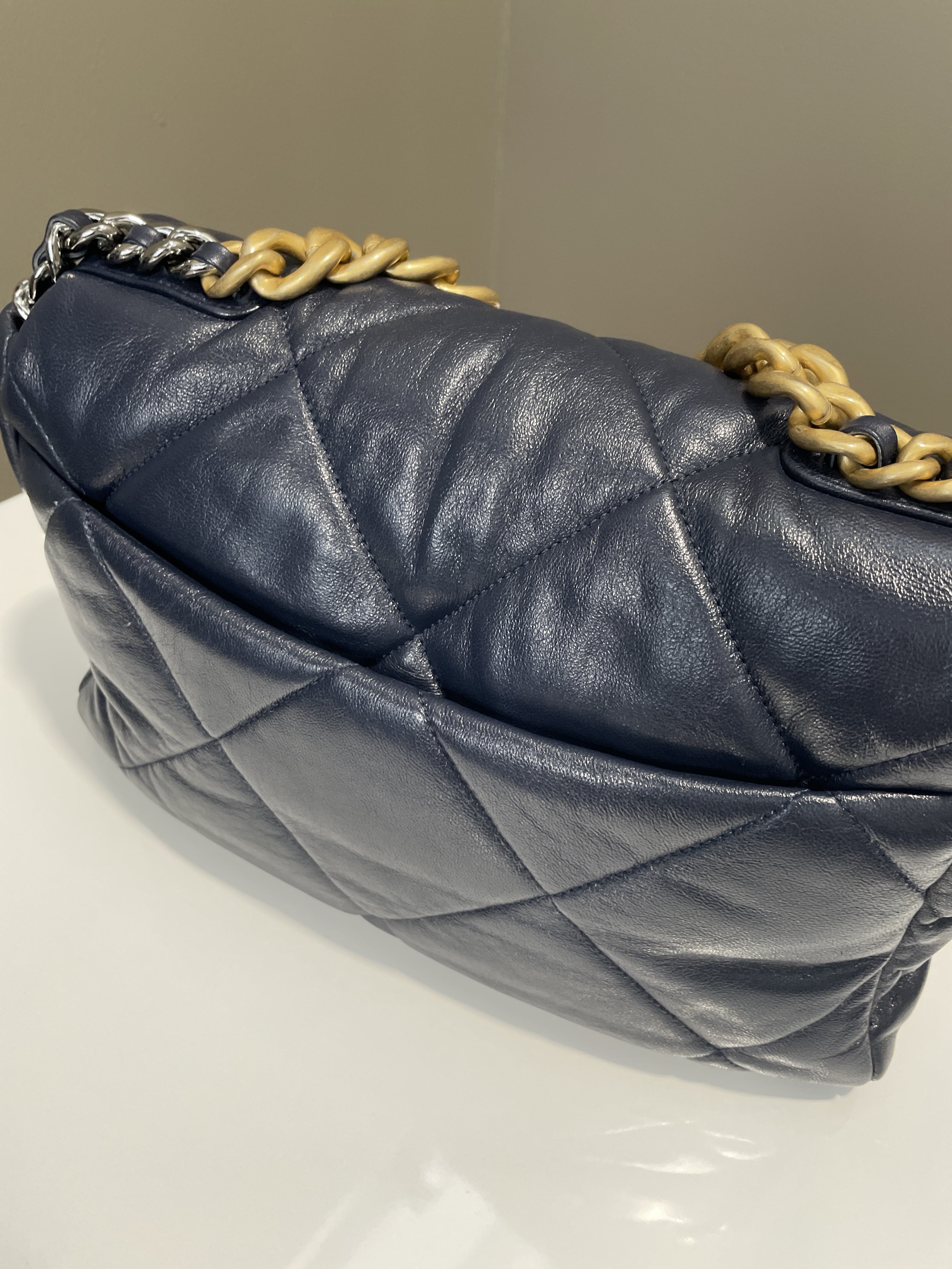 Chanel 19 Flap Bag Navy Lambskin