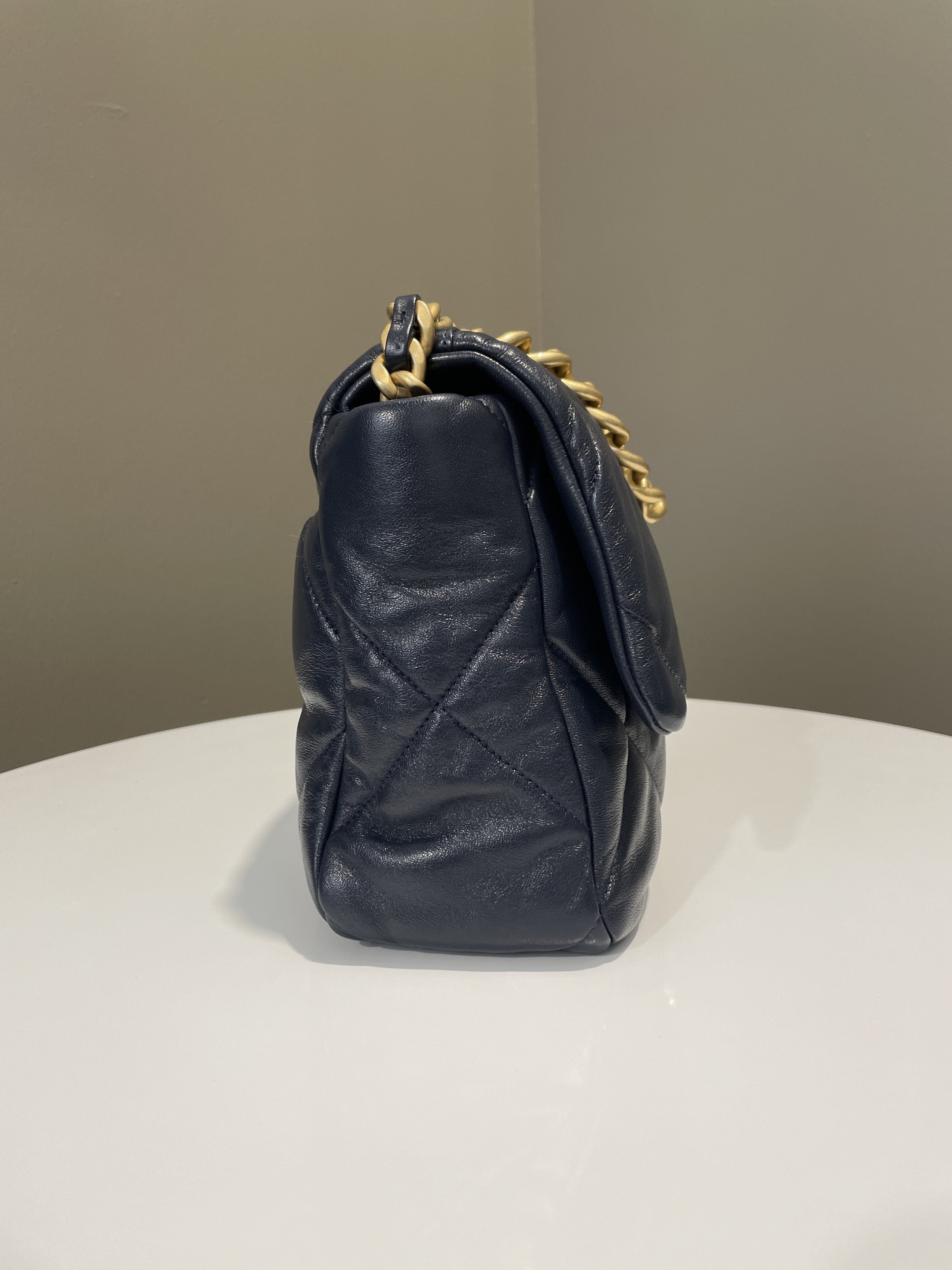 Chanel 19 Flap Bag Navy Lambskin