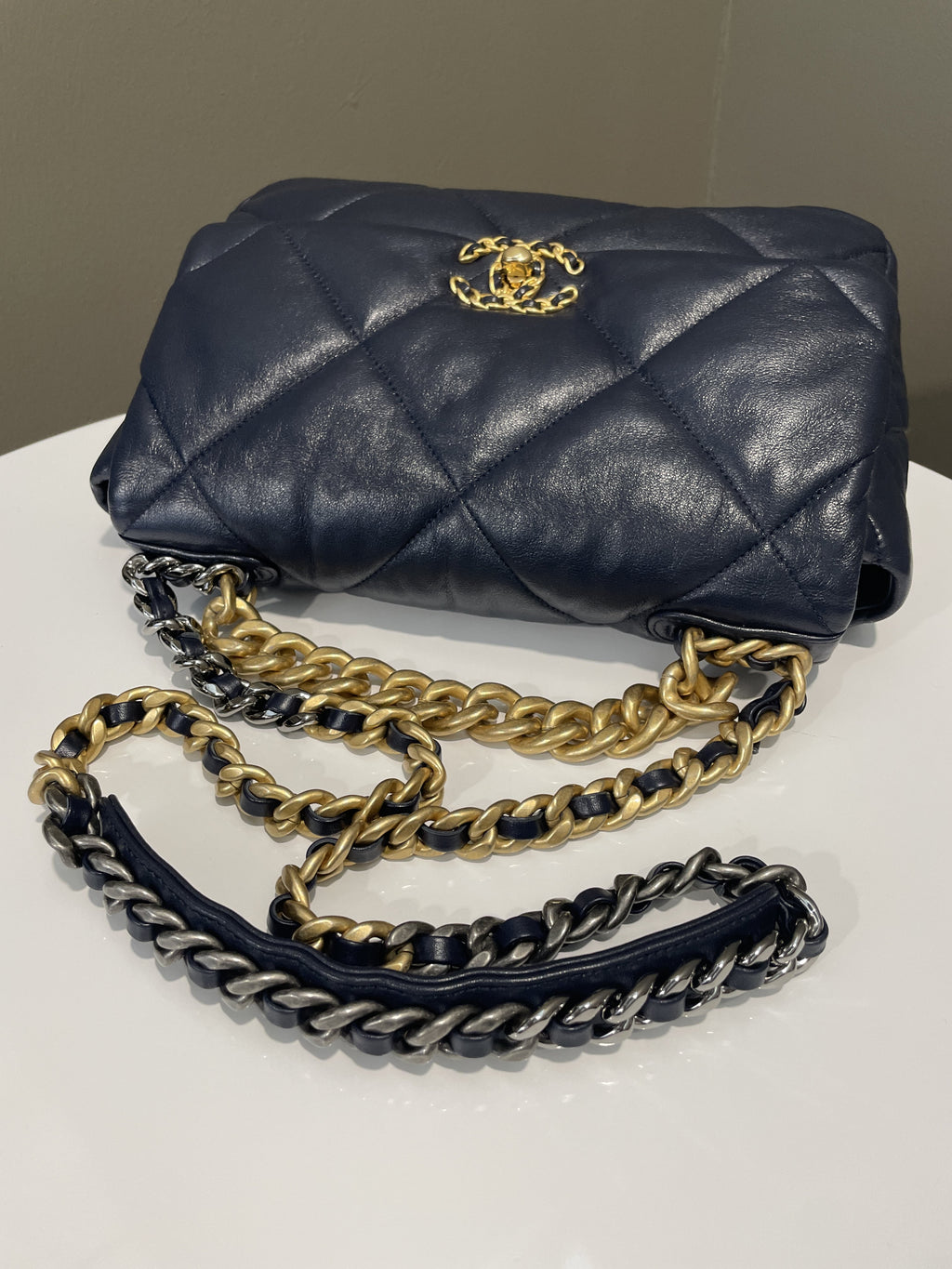 Chanel 19 Flap Bag Navy Lambskin