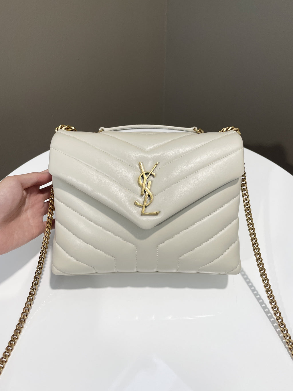 Saint Laurent Lou Lou Ivory Calfskin
