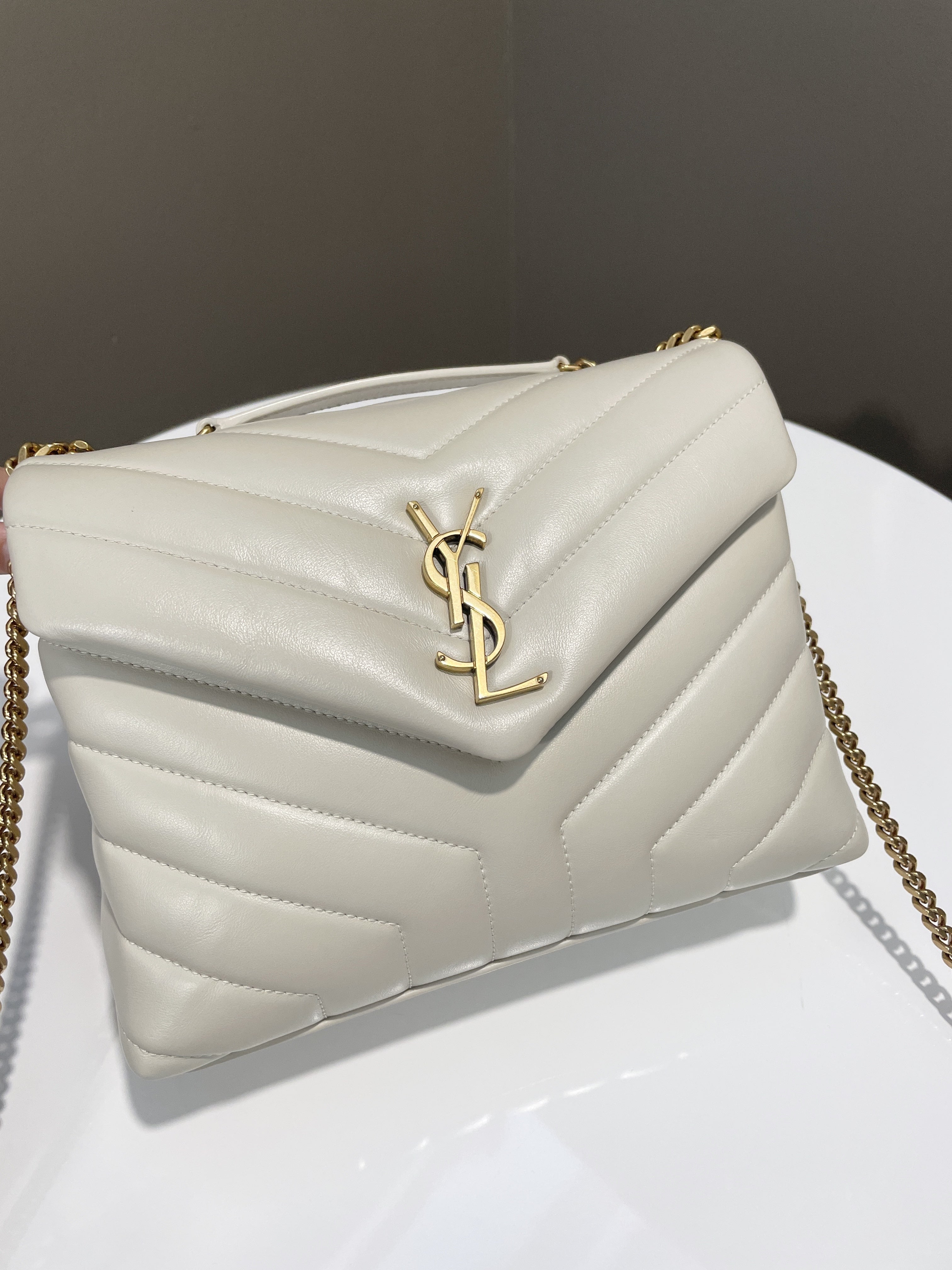Saint Laurent Lou Lou Ivory Calfskin