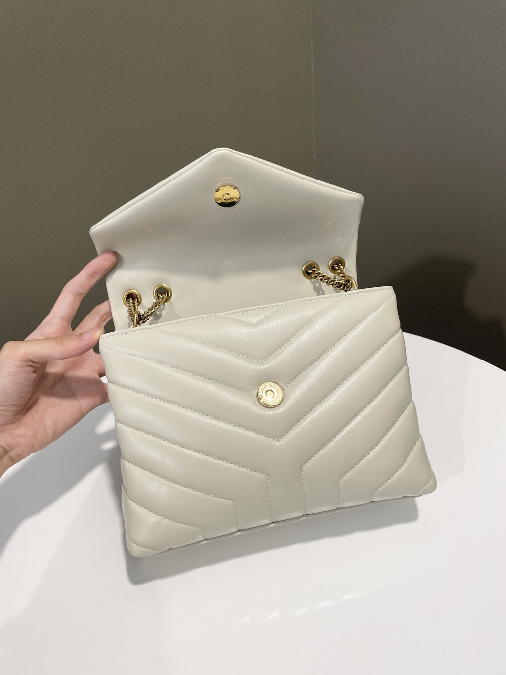 Saint Laurent Lou Lou Ivory Calfskin