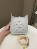 Hermes Mini Evelyne Bleu Pale Clemence