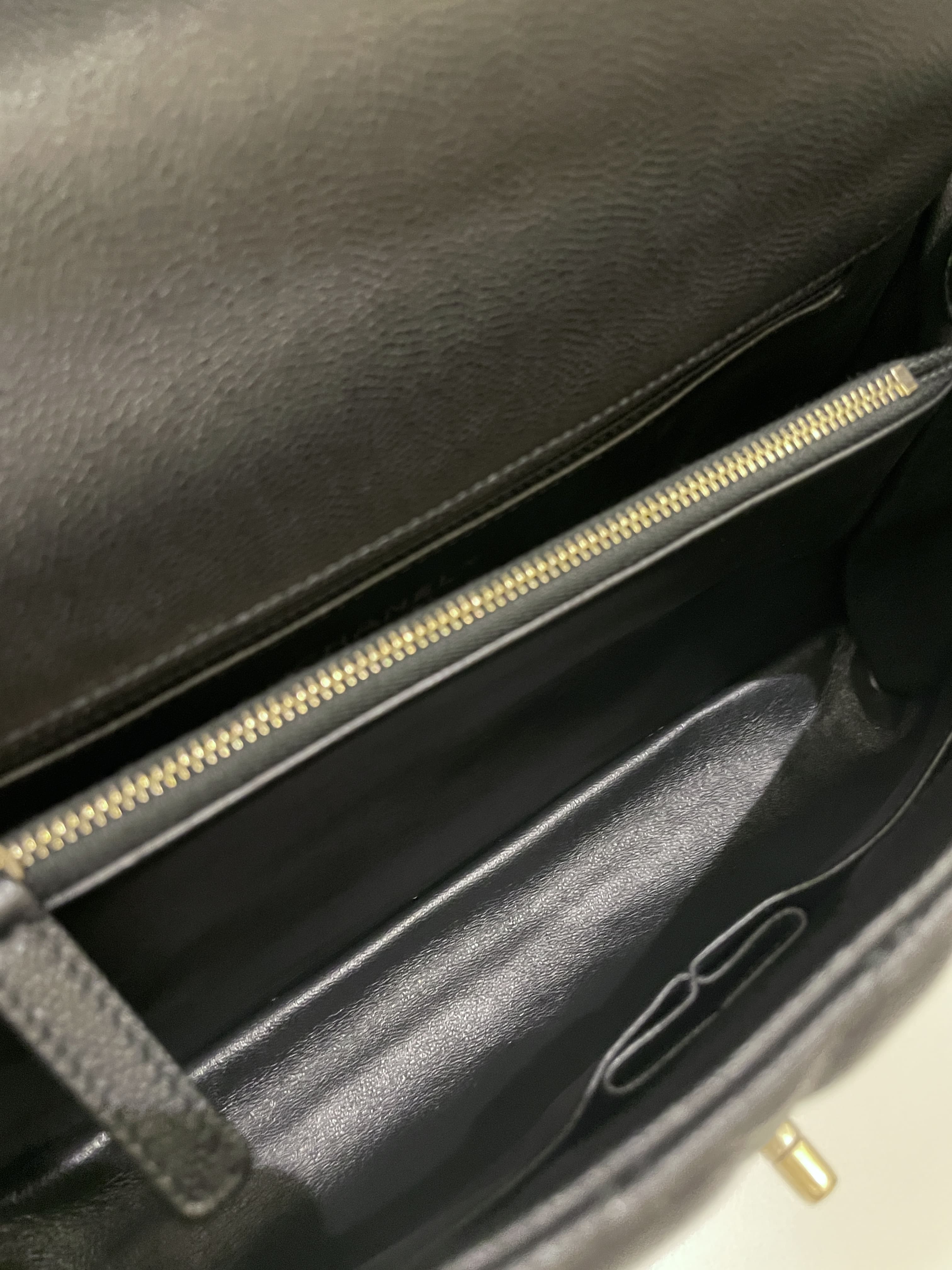 Chanel Classic Quilted Coco Lizard Handle Black Caviar