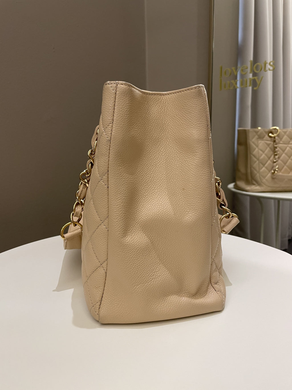 Chanel Classic Quilted GST Beige Caviar