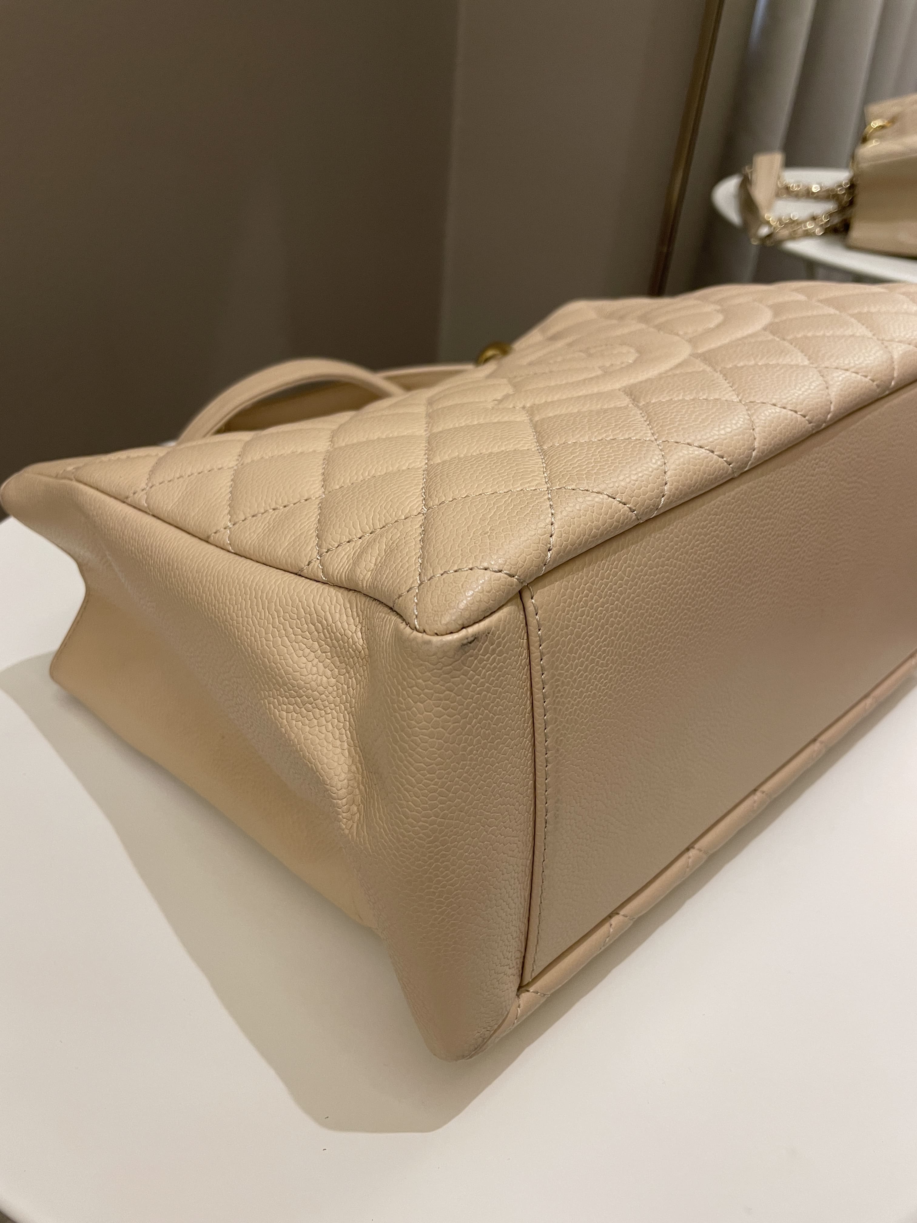 Chanel Classic Quilted GST Beige Caviar