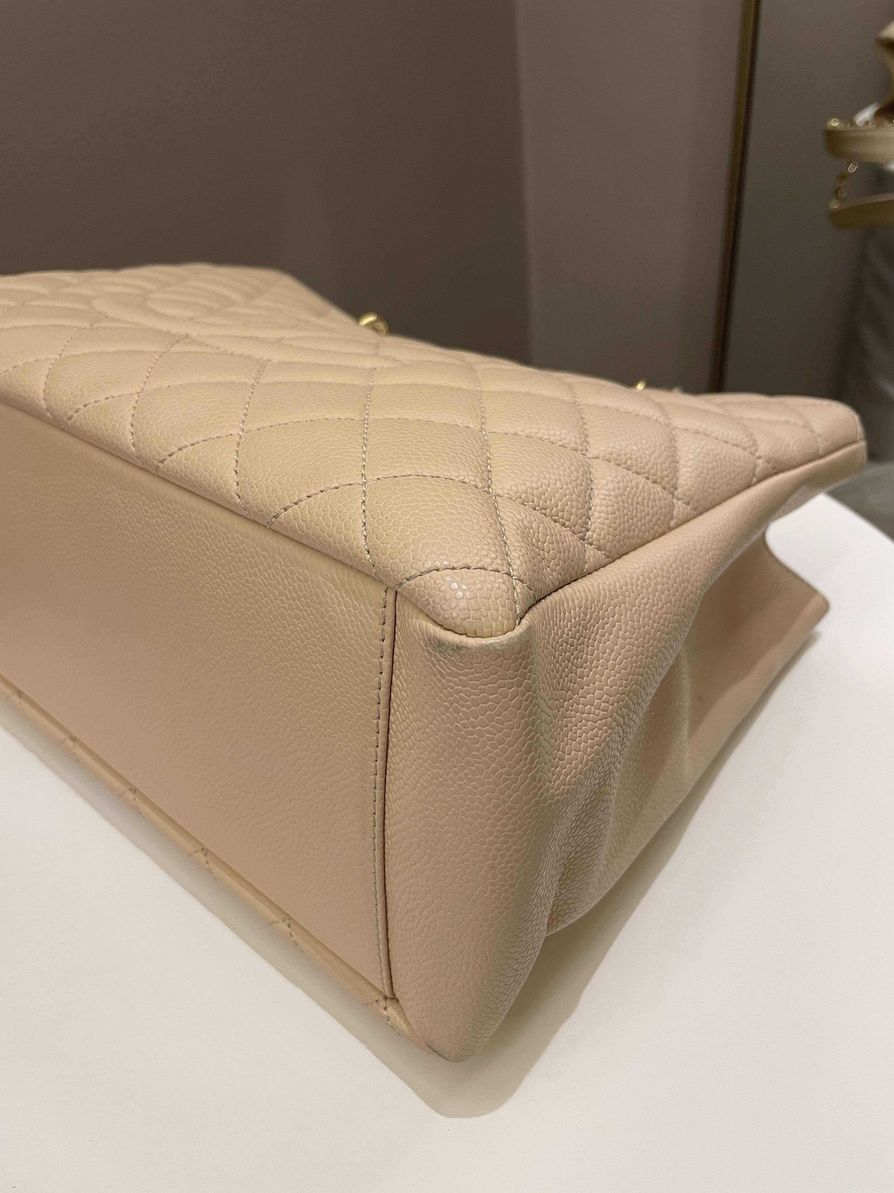 Chanel Classic Quilted GST Beige Caviar