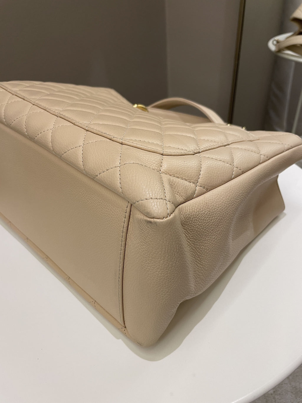 Chanel Classic Quilted GST Beige Caviar