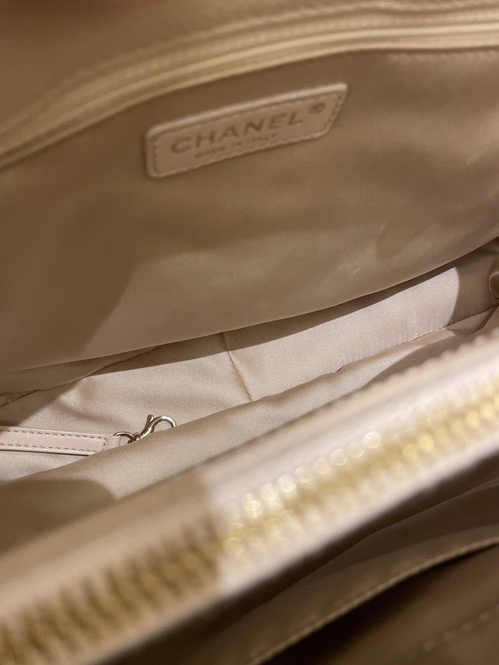Chanel Classic Quilted GST Beige Caviar