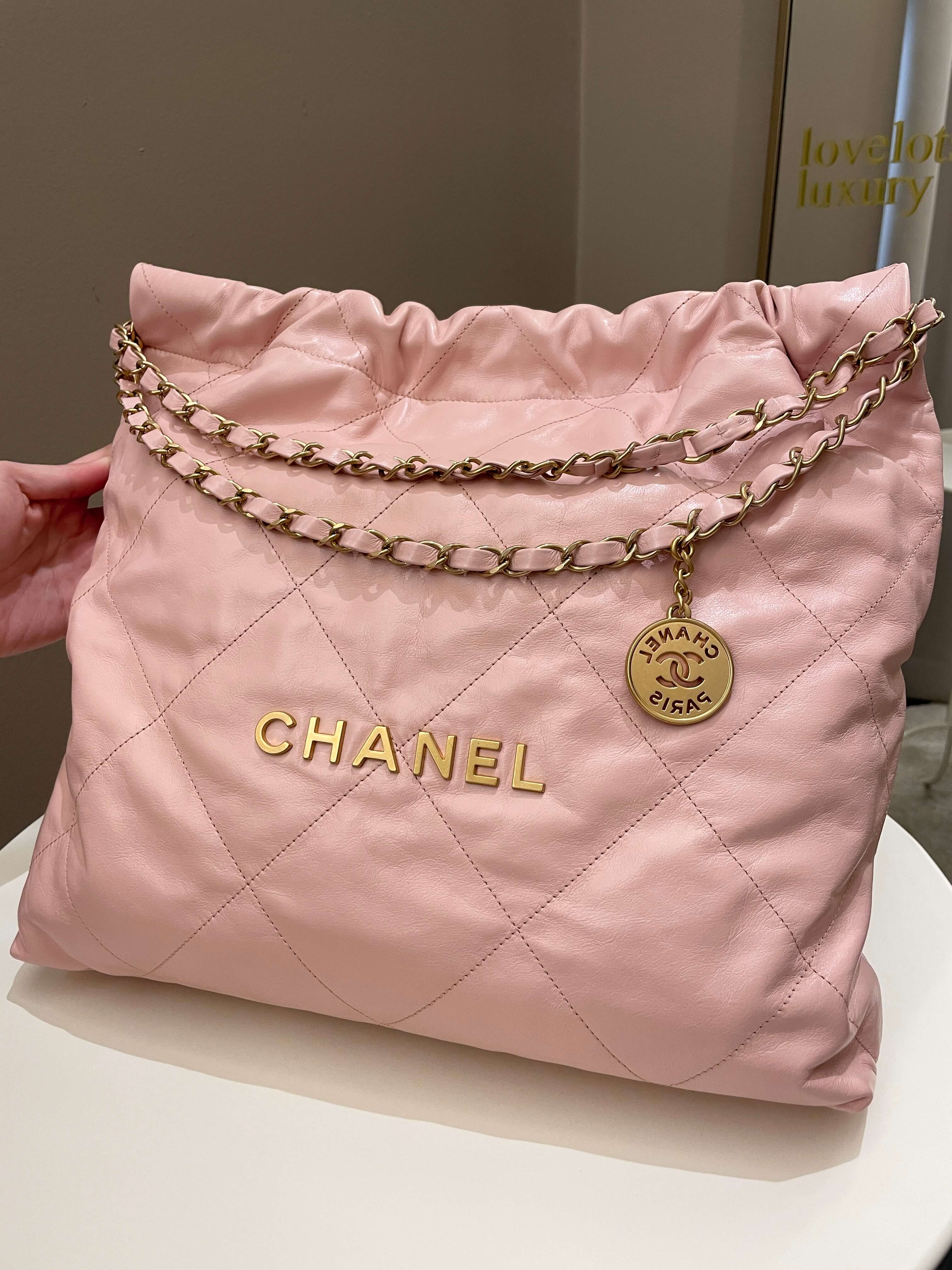 Chanel 22 Medium Nude Pink Calfskin