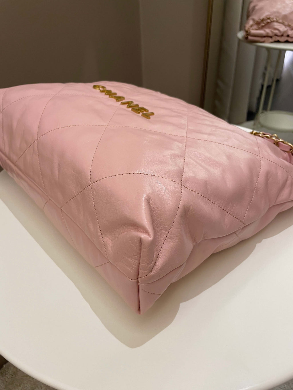 Chanel 22 Medium Nude Pink Calfskin