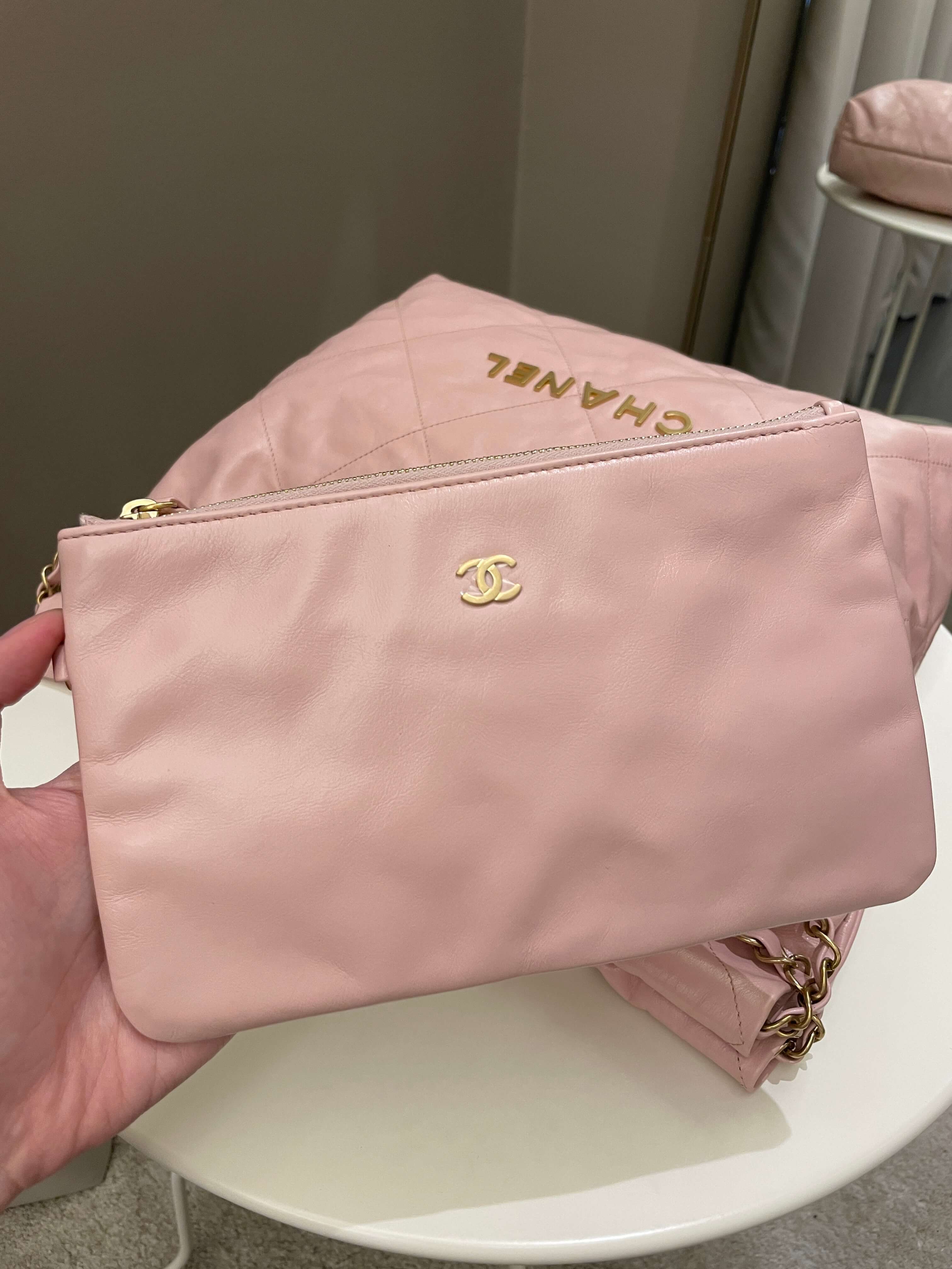 Chanel 22 Medium Nude Pink Calfskin
