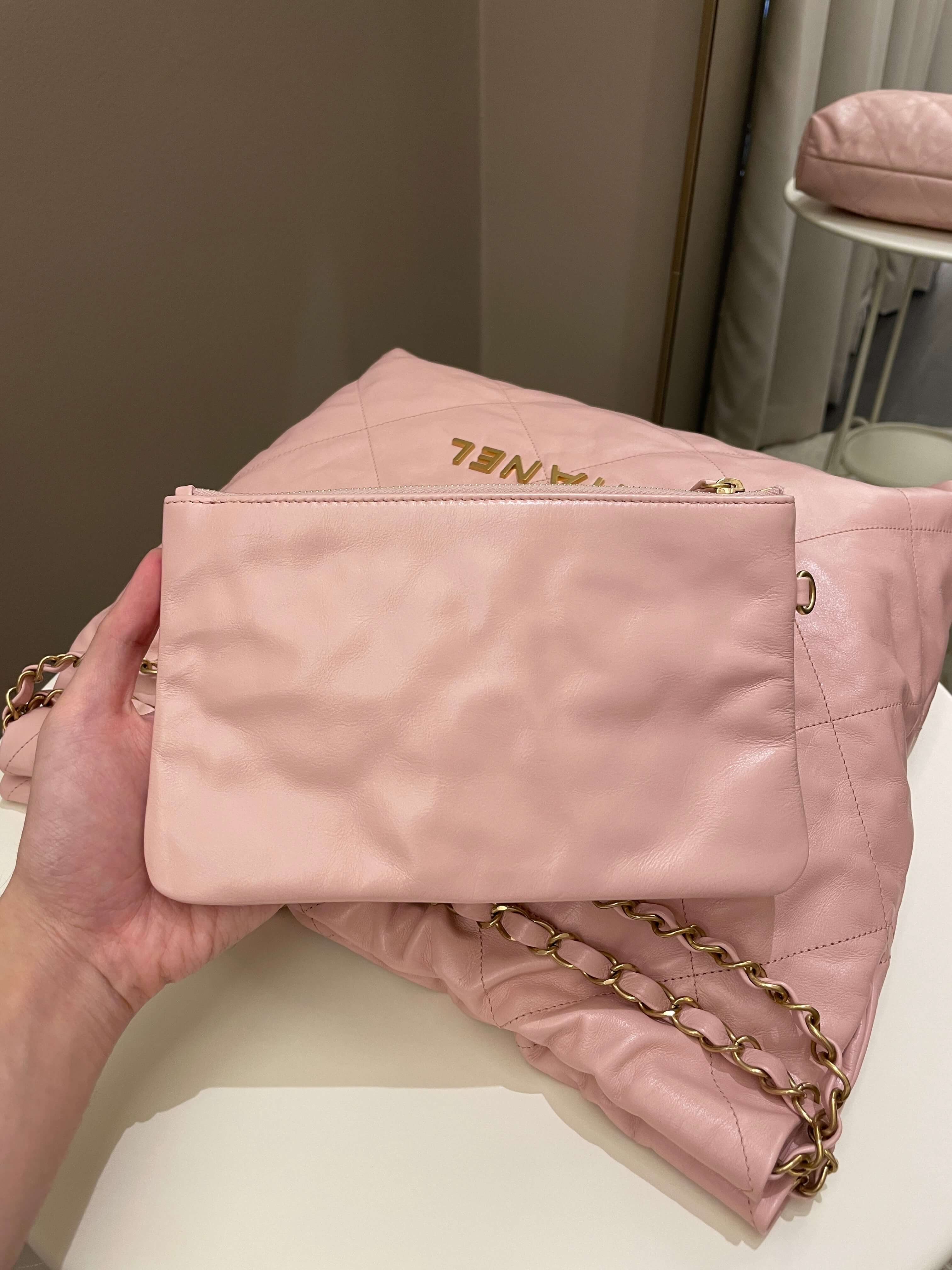 Chanel 22 Medium Nude Pink Calfskin