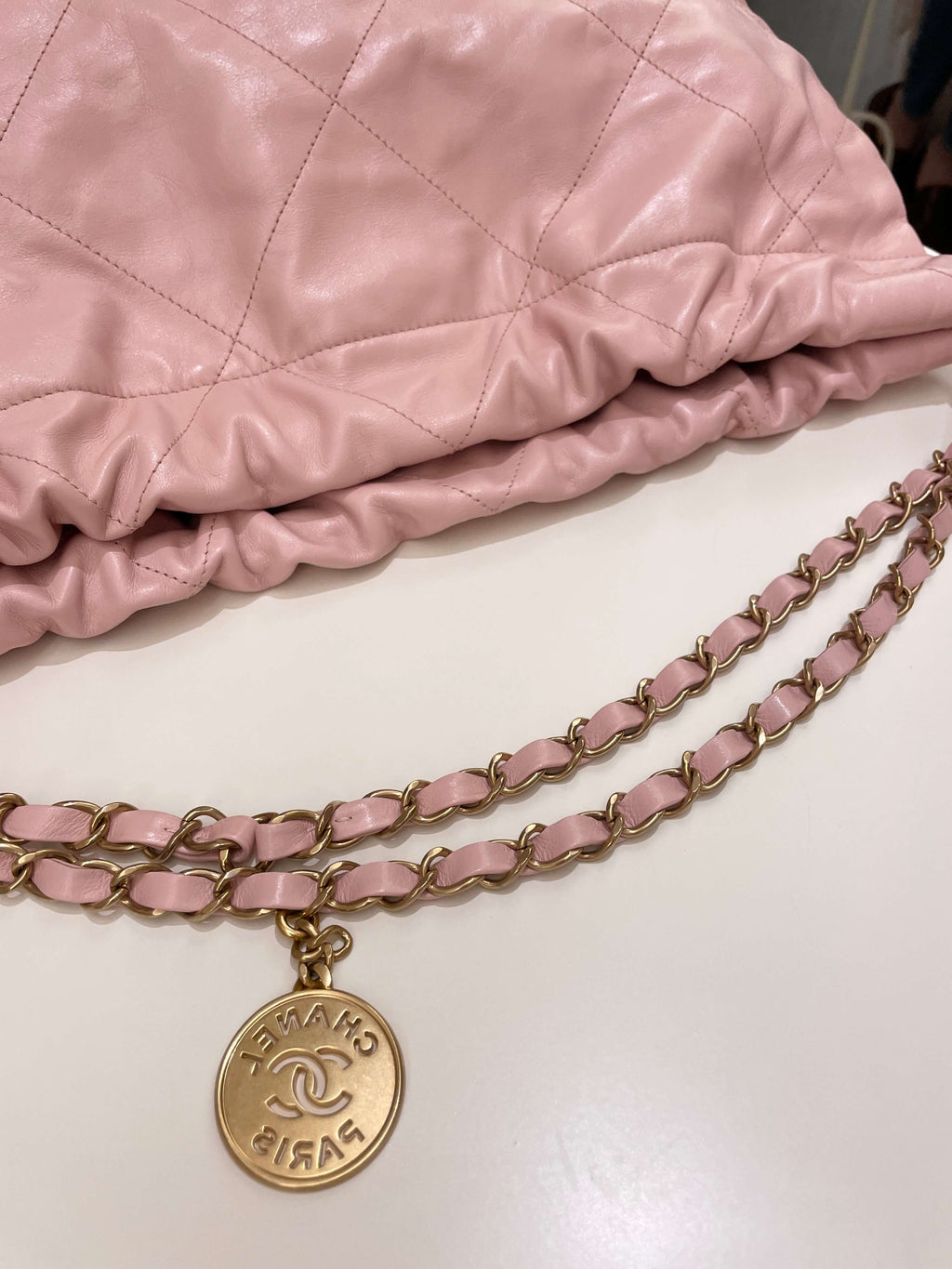 Chanel 22 Medium Nude Pink Calfskin