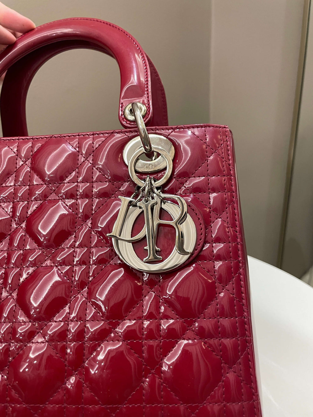 Dior Classic Lady Dior Red Patent