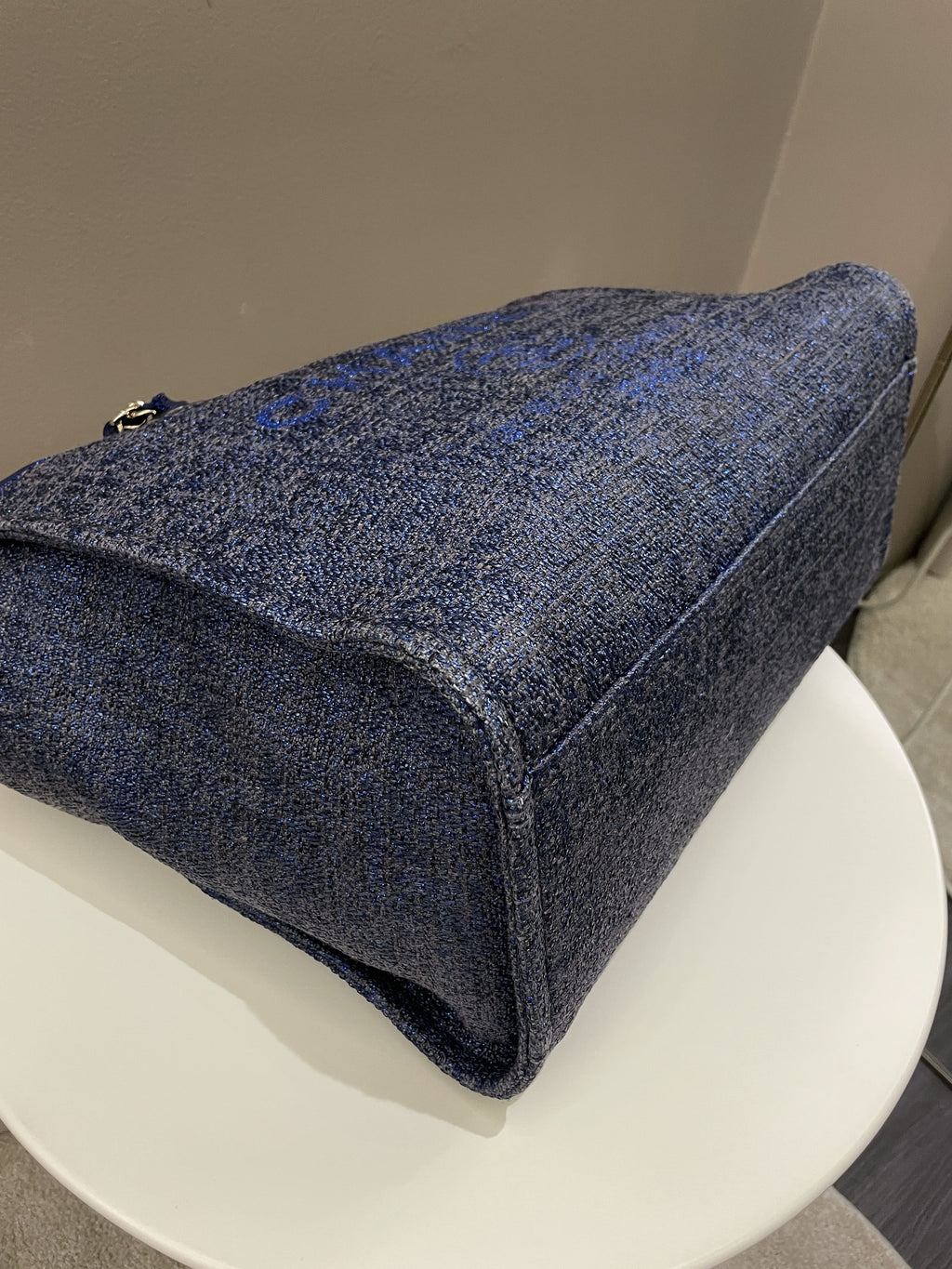 Chanel Deauville Shopper Tote Navy