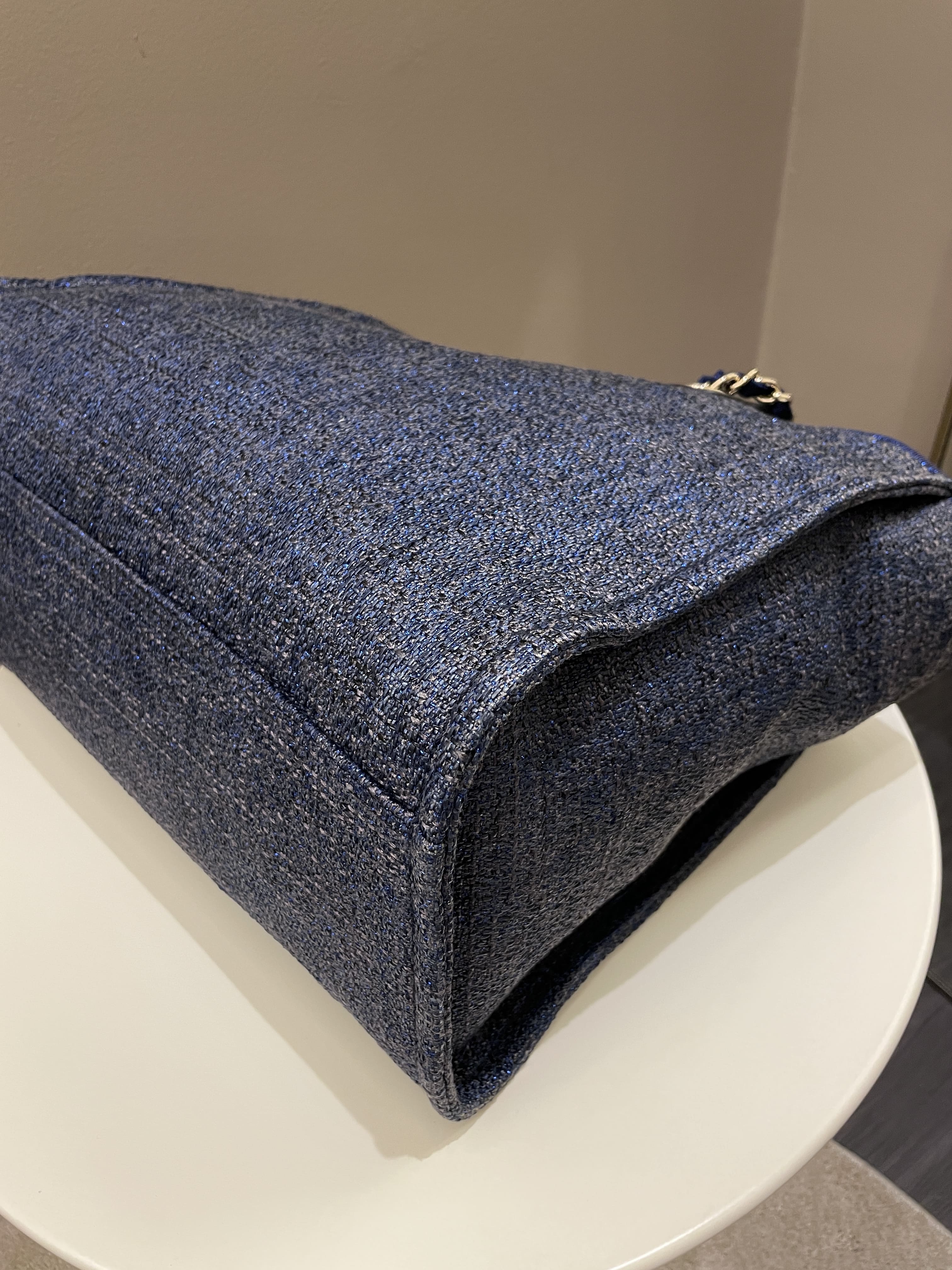 Chanel Deauville Shopper Tote Navy