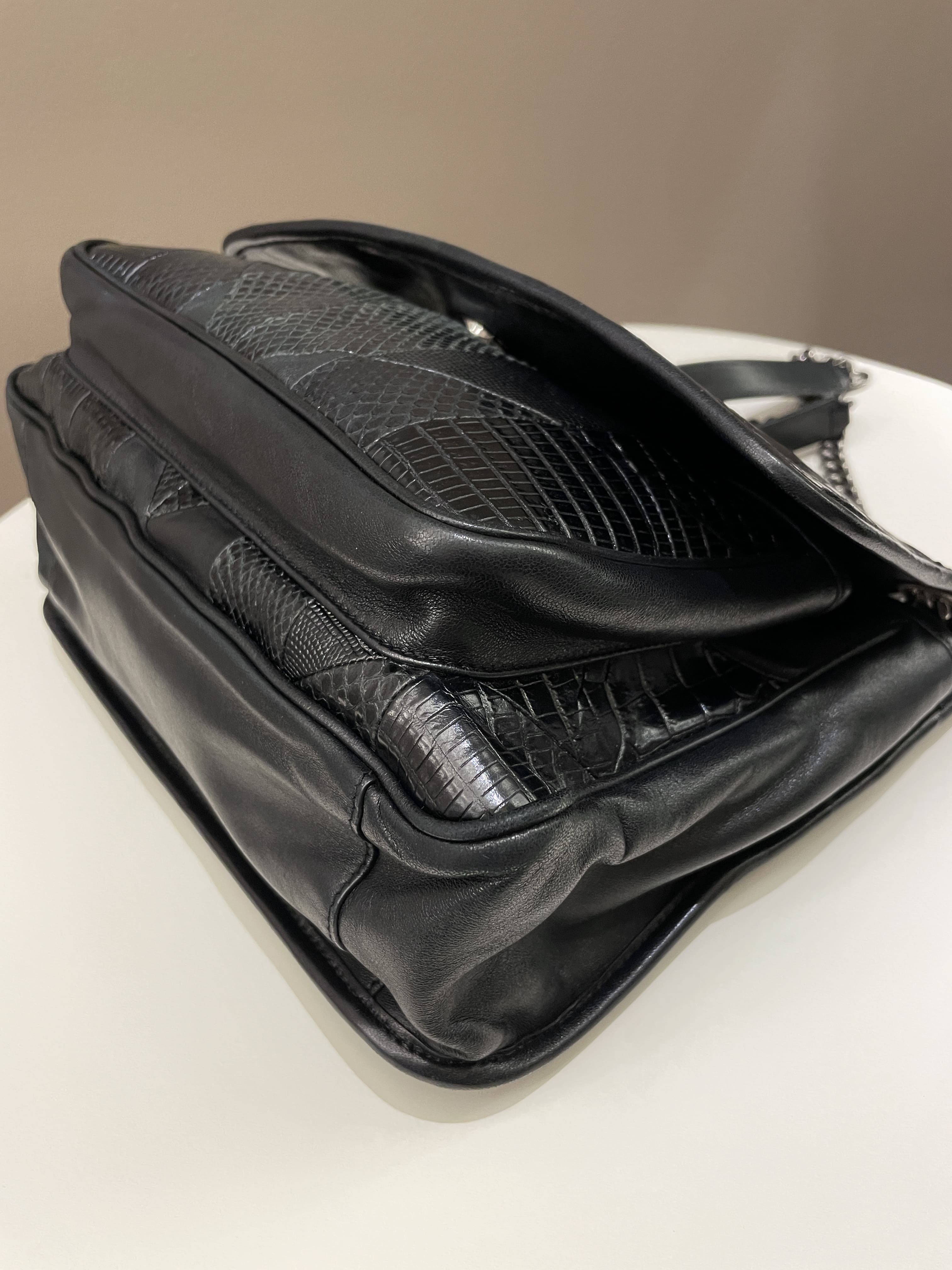 Saint Laurent Niki Patchwork Shoulder Bag Black