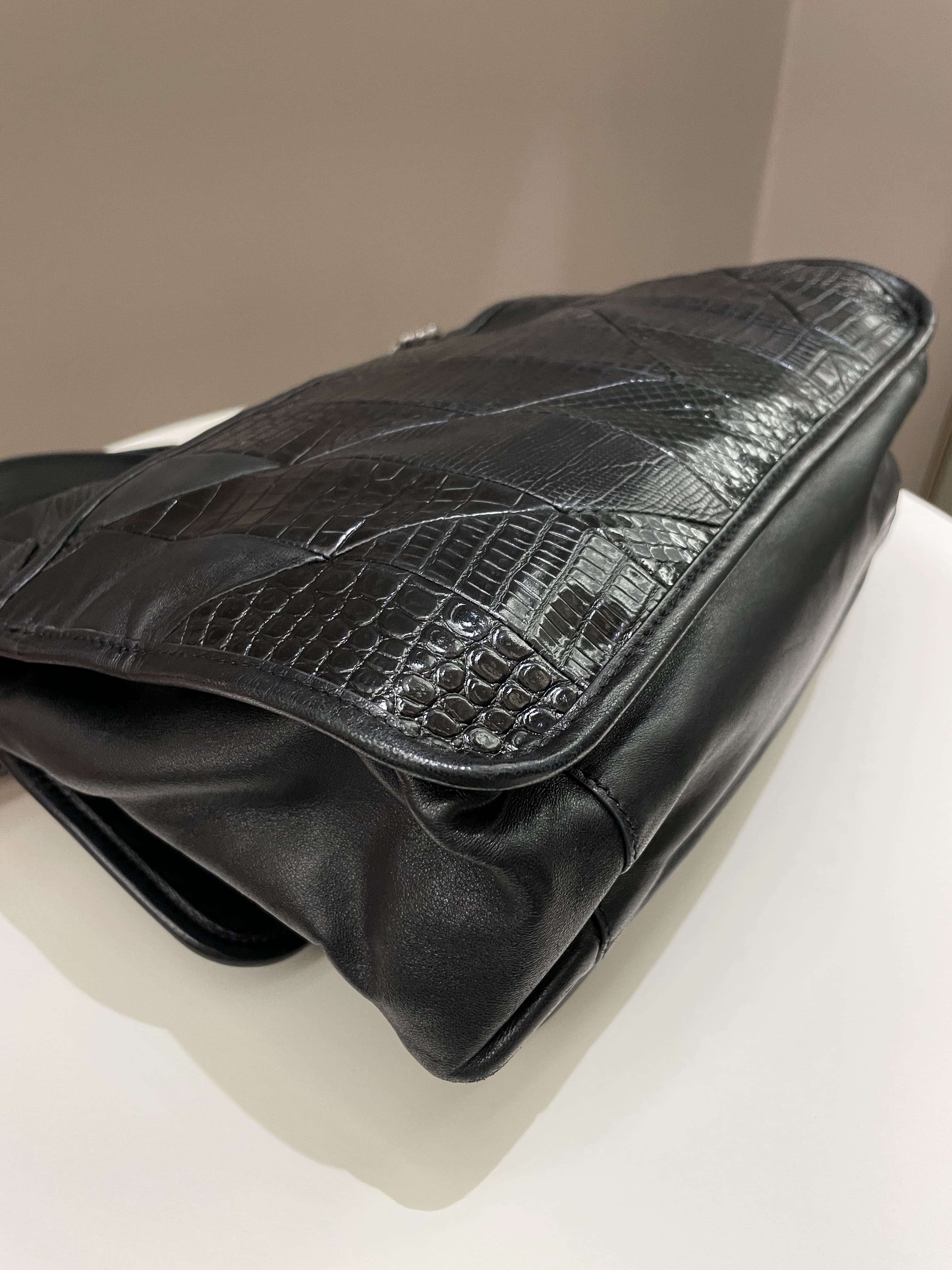 Saint Laurent Niki Patchwork Shoulder Bag Black