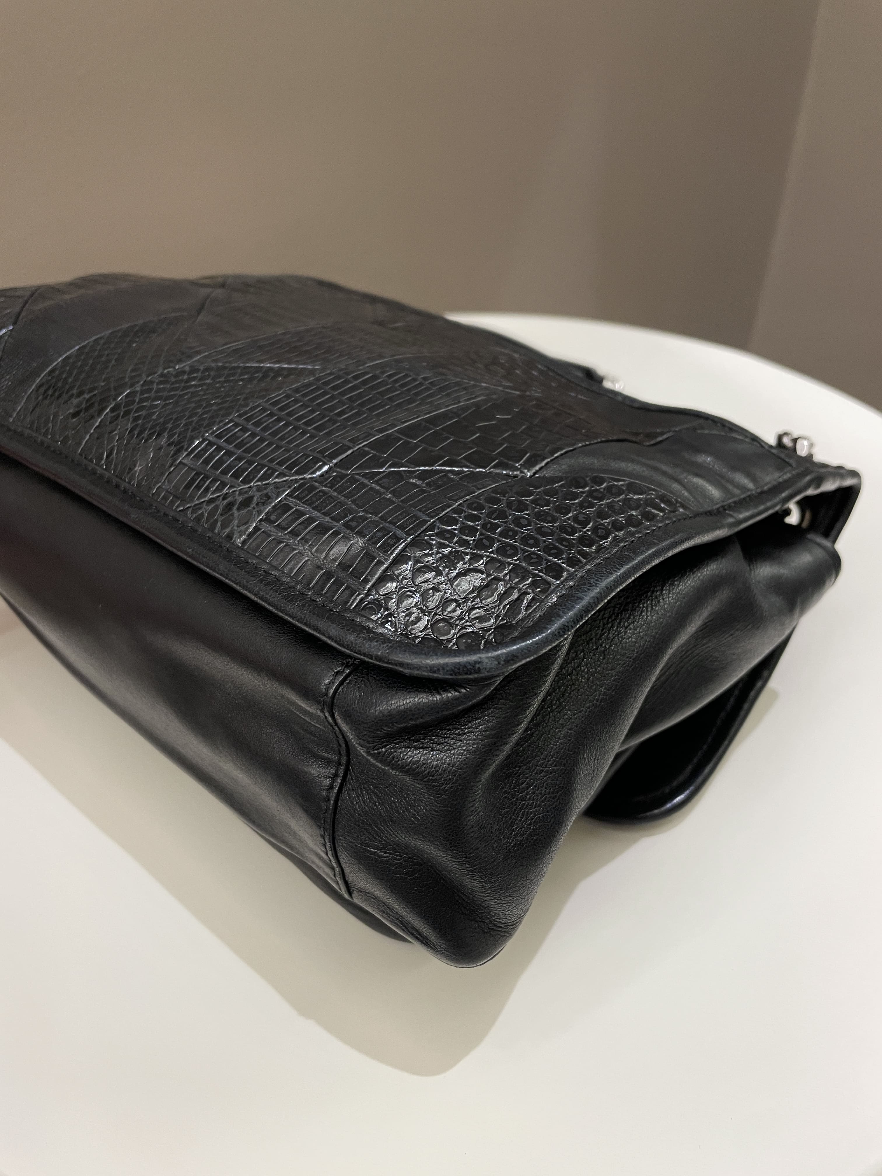 Saint Laurent Niki Patchwork Shoulder Bag Black