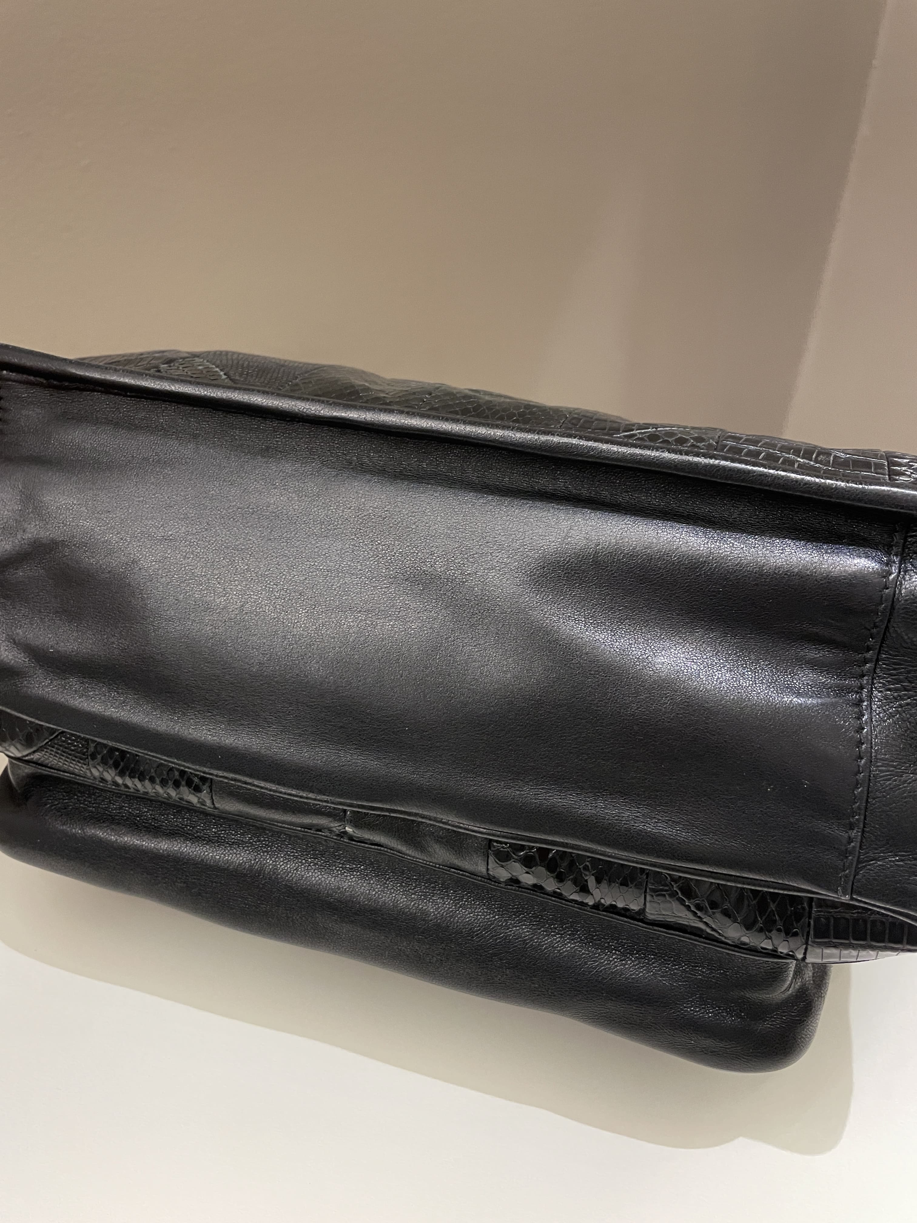 Saint Laurent Niki Patchwork Shoulder Bag Black