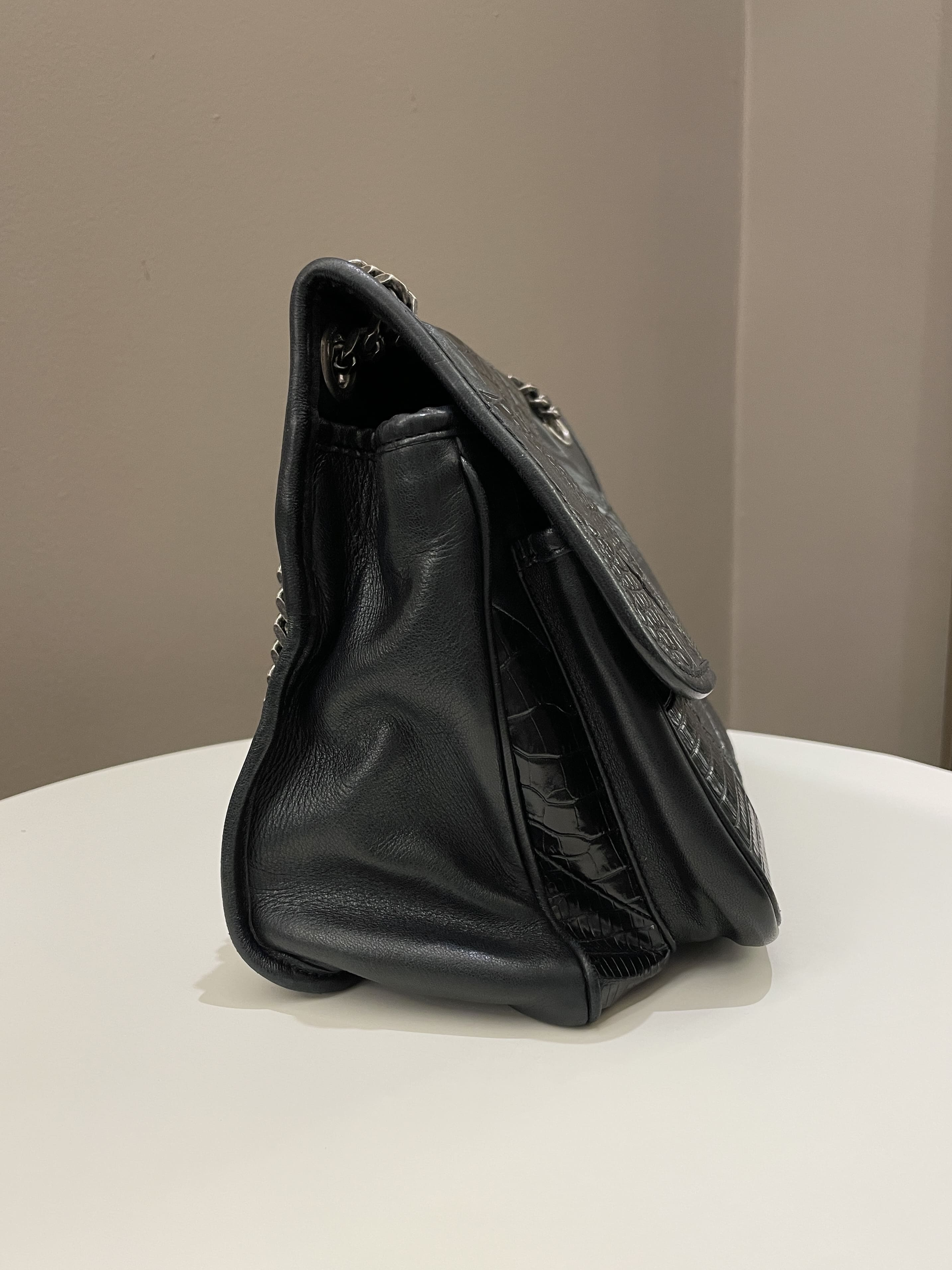 Saint Laurent Niki Patchwork Shoulder Bag Black