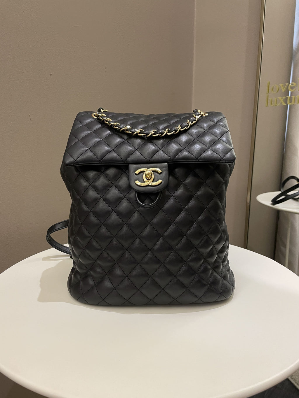 Chanel Quilted Urban Spirit Backpack Black Calfskin