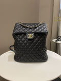 Chanel Quilted Urban Spirit Backpack Black Calfskin