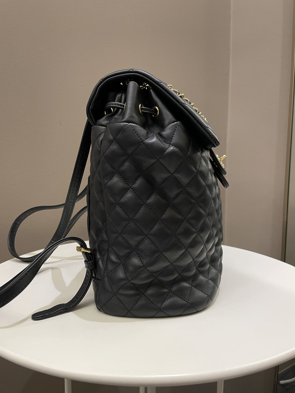 Chanel Quilted Urban Spirit Backpack Black Calfskin