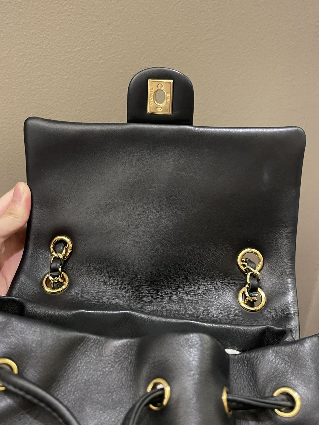 Chanel Quilted Urban Spirit Backpack Black Calfskin