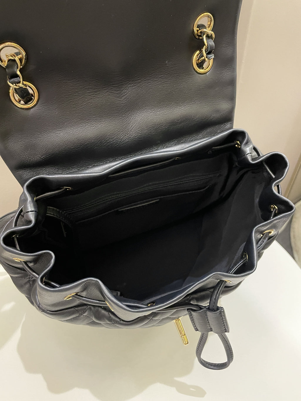 Chanel Quilted Urban Spirit Backpack Black Calfskin