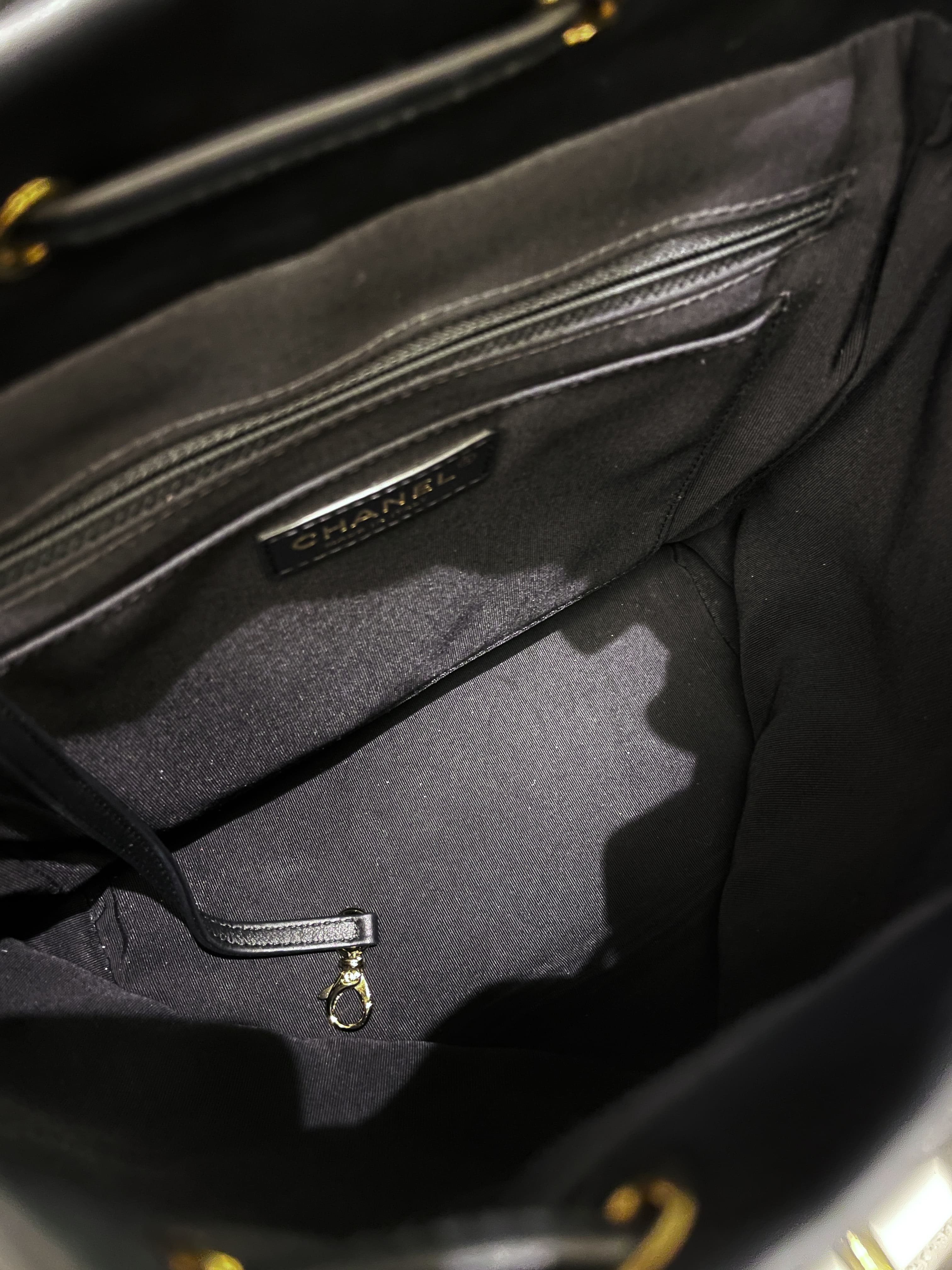 Chanel Quilted Urban Spirit Backpack Black Calfskin