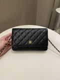 Chanel Classic Quilted Wallet on Chain Black Caviar