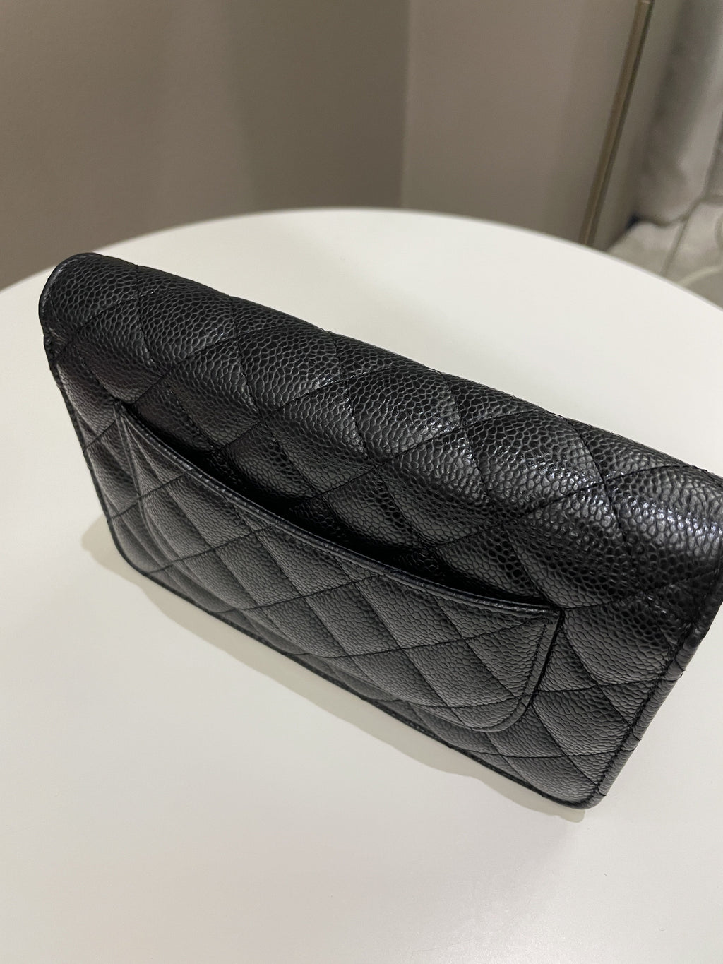 Chanel Classic Quilted Wallet on Chain Black Caviar