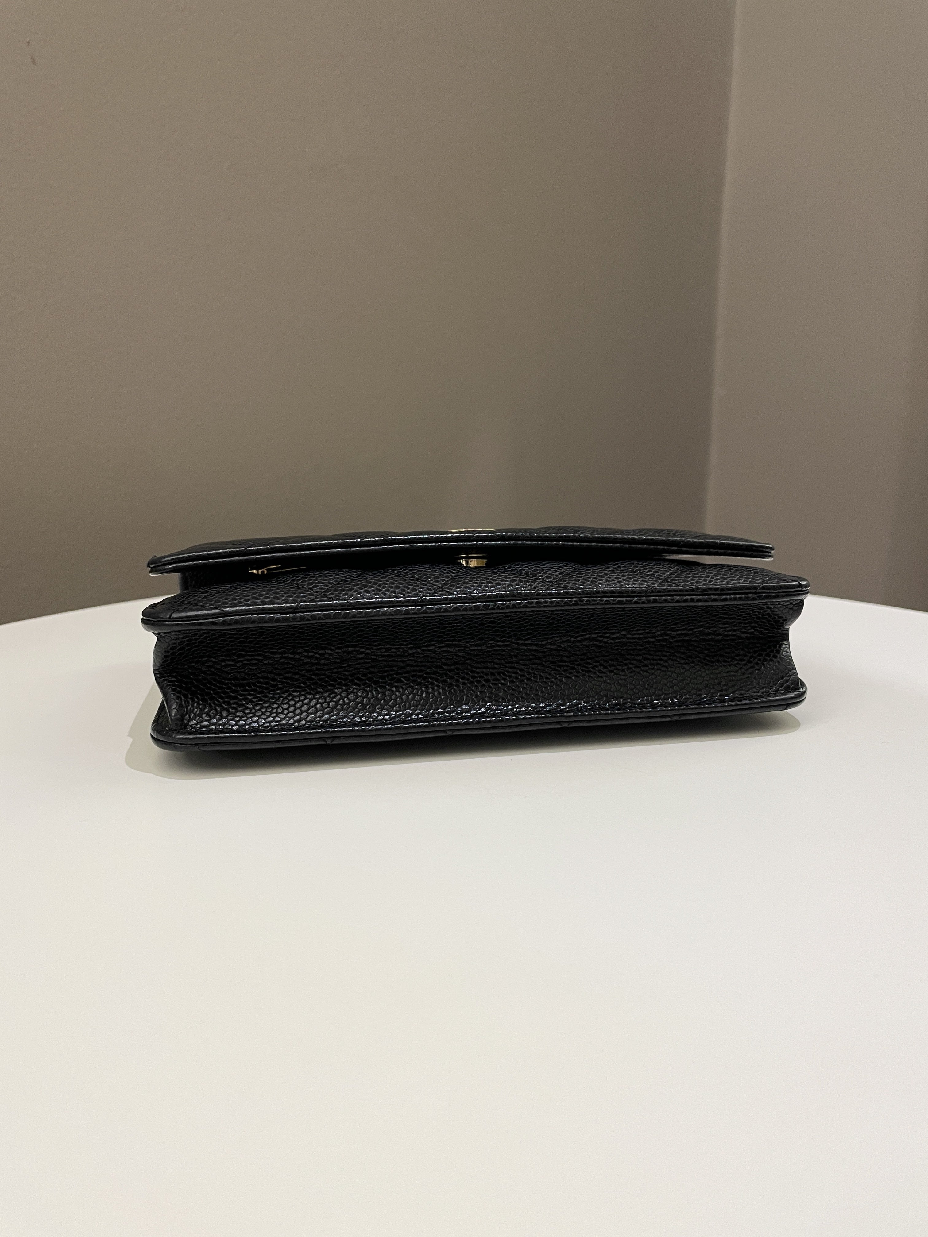 Chanel Classic Quilted Wallet on Chain Black Caviar