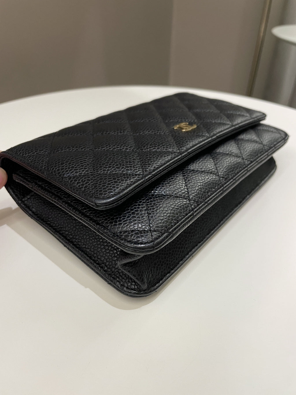 Chanel Classic Quilted Wallet on Chain Black Caviar