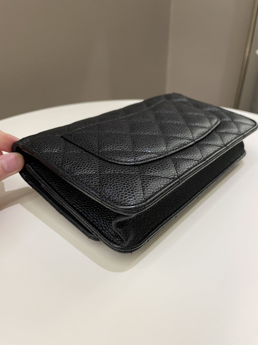 Chanel Classic Quilted Wallet on Chain Black Caviar